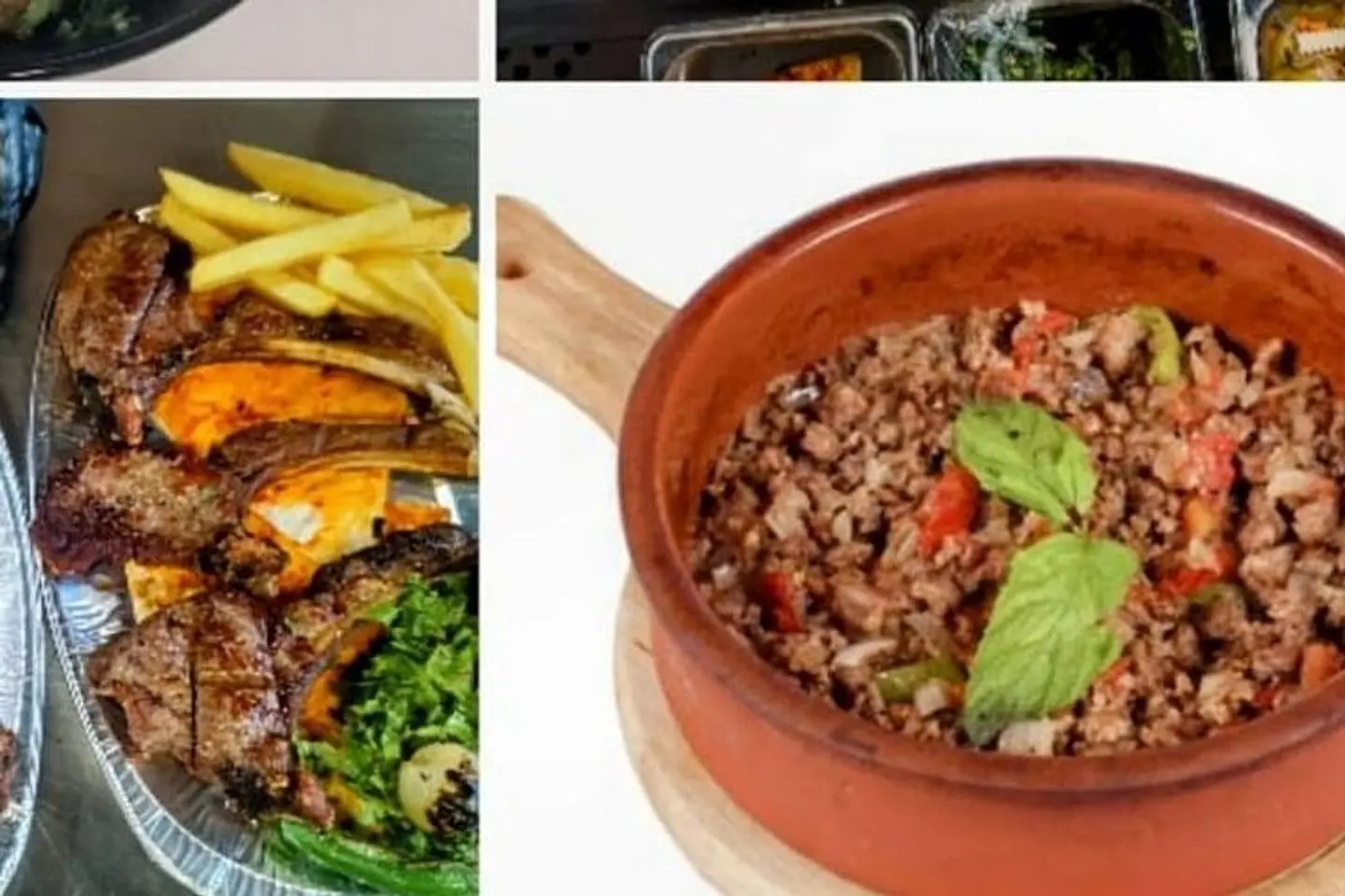 Grilled Meat 3 Pieces Of Ribs Hamis And Appetizers