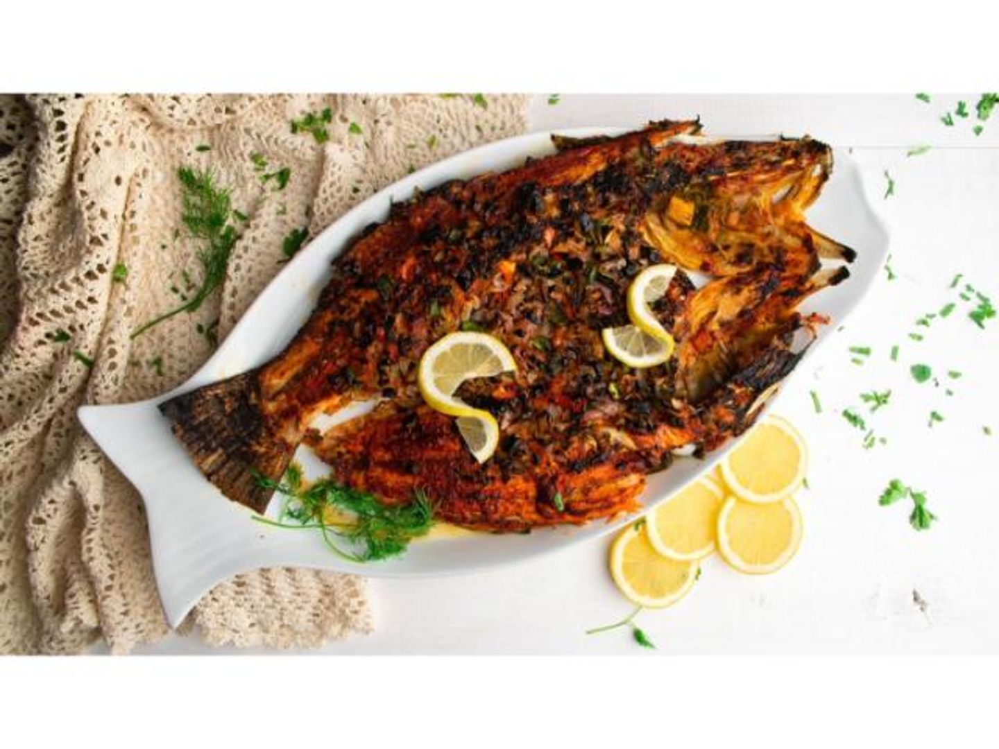 Hamra Samak W Shabak In The Oven