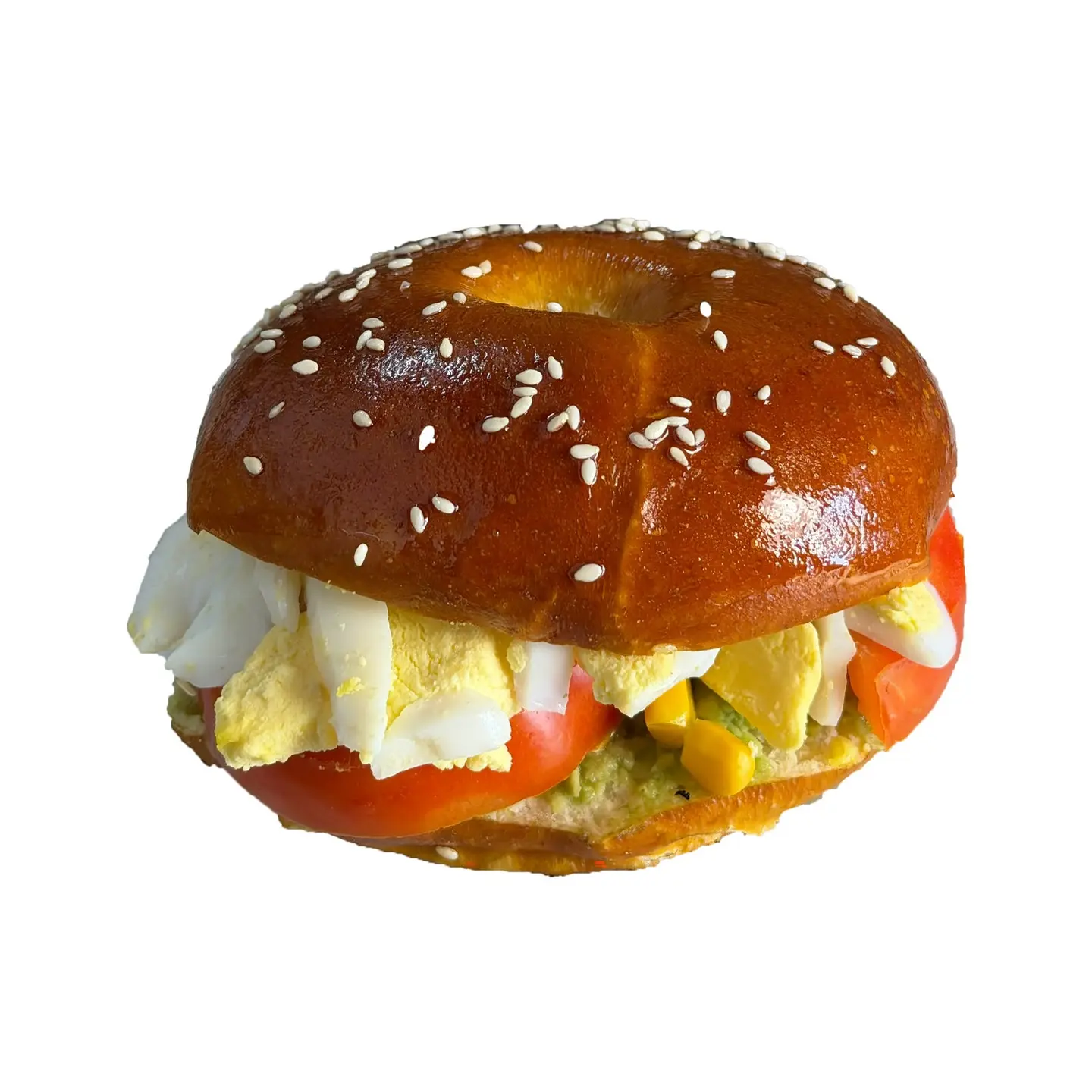 Avocado And Egg Bagel Sandwich