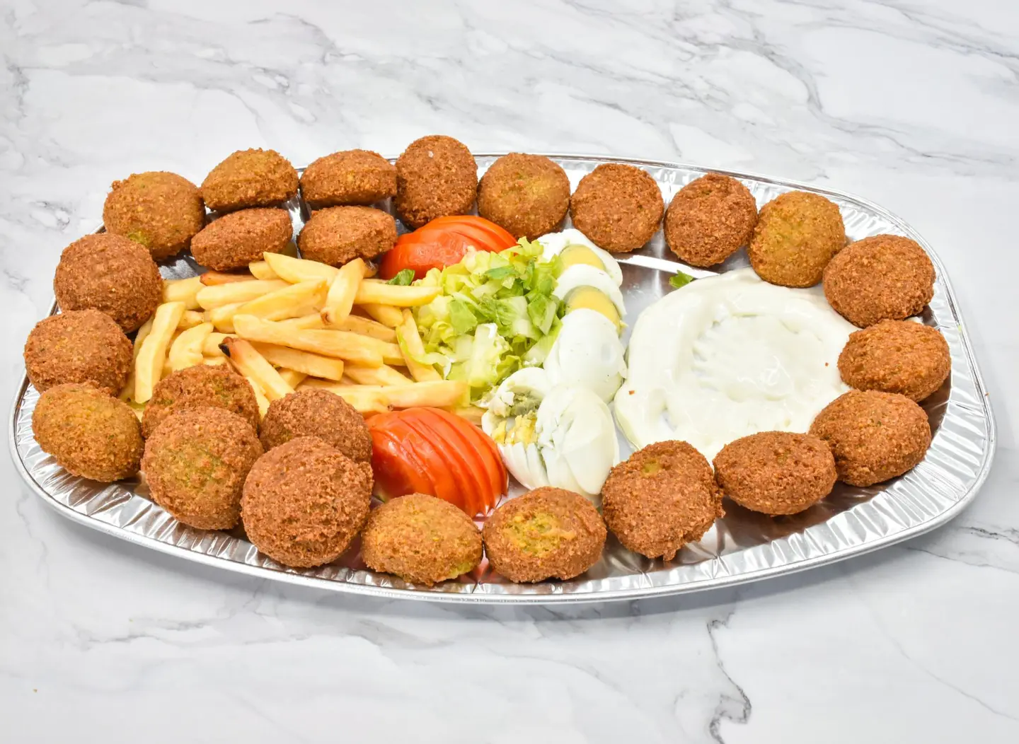 صحن فلافل مشكل كبير