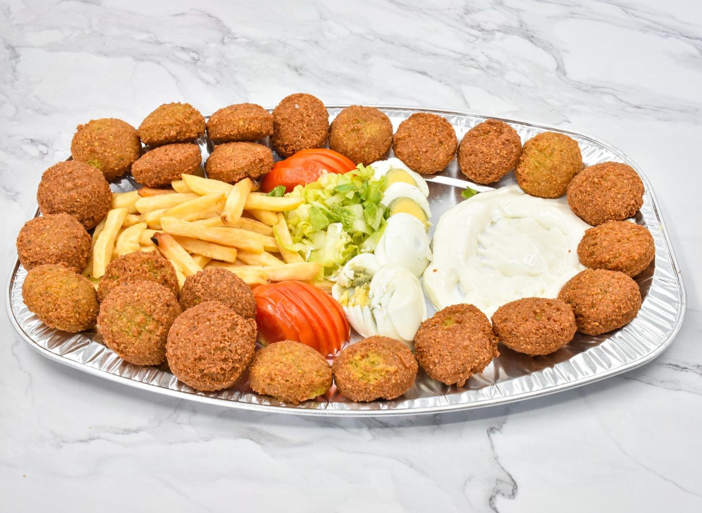صحن فلافل مشكل كبير