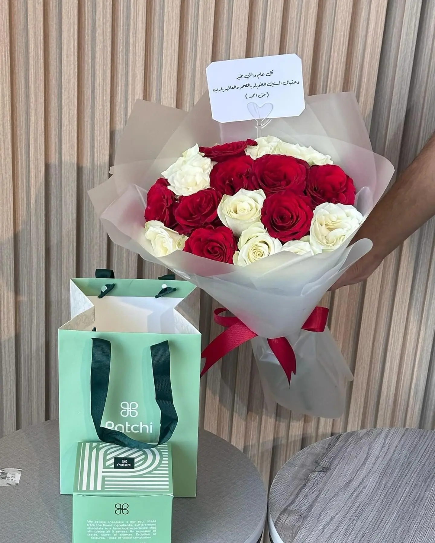 Flower Arrangement With Patchi Chocolate 11