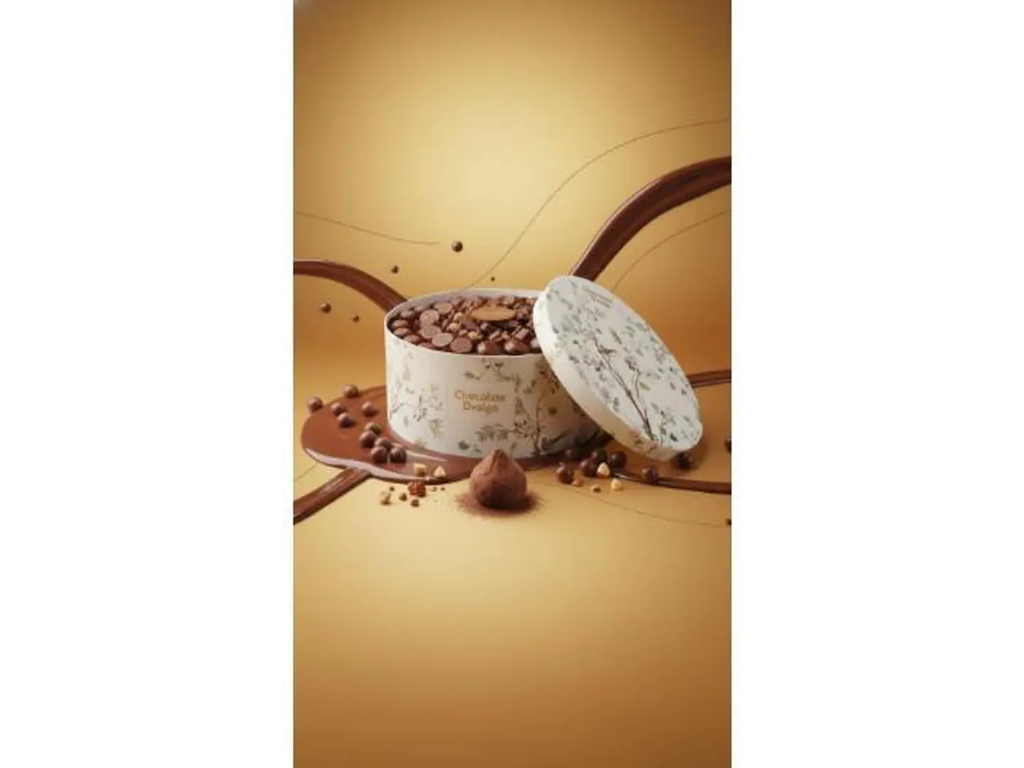 بوكس دائري كبير كرتون بيج