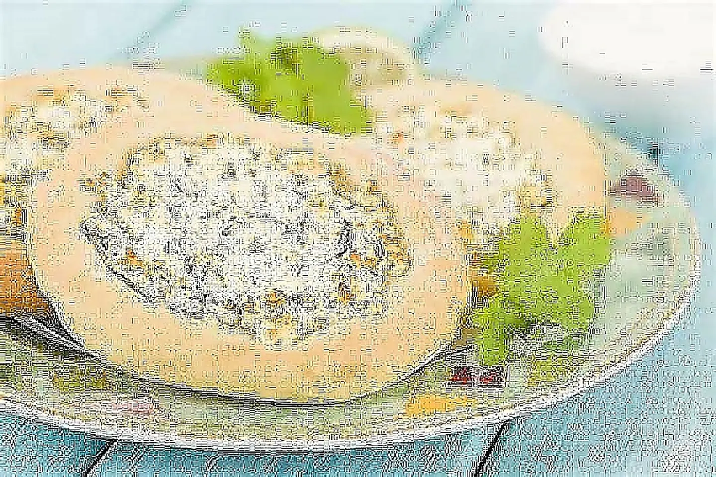 Kiri Cheese Manakish With Halawa