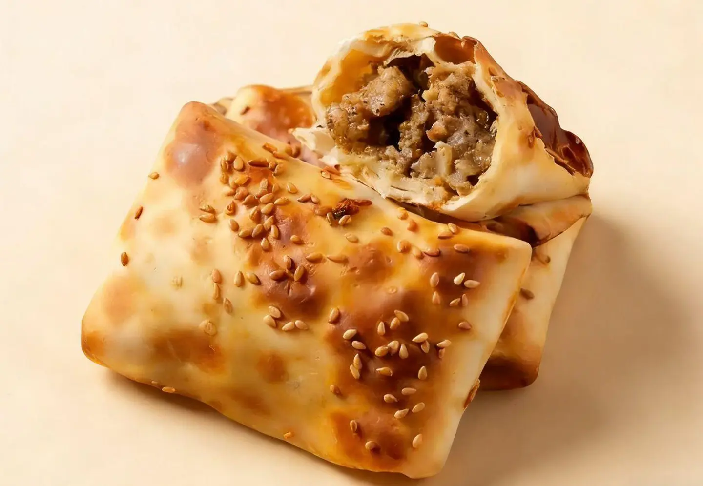 باو مشوي باللحم البقري والبصل