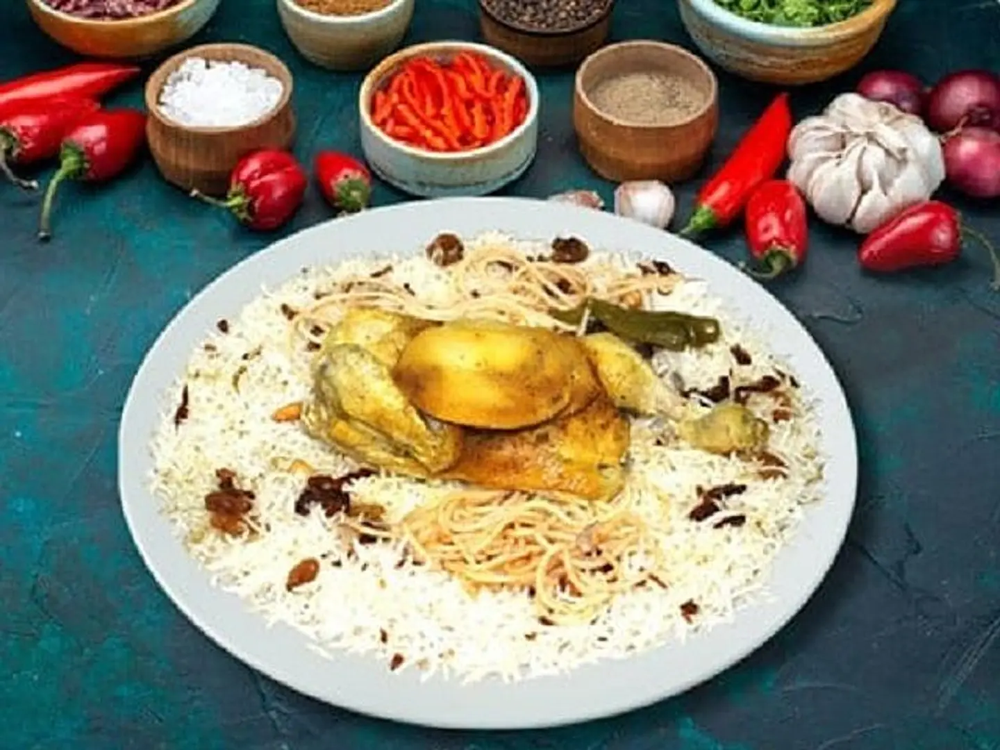 دجاج كاملة مدفون