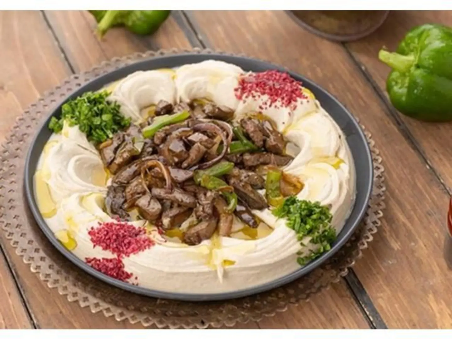 صحن كبدة مع حمص