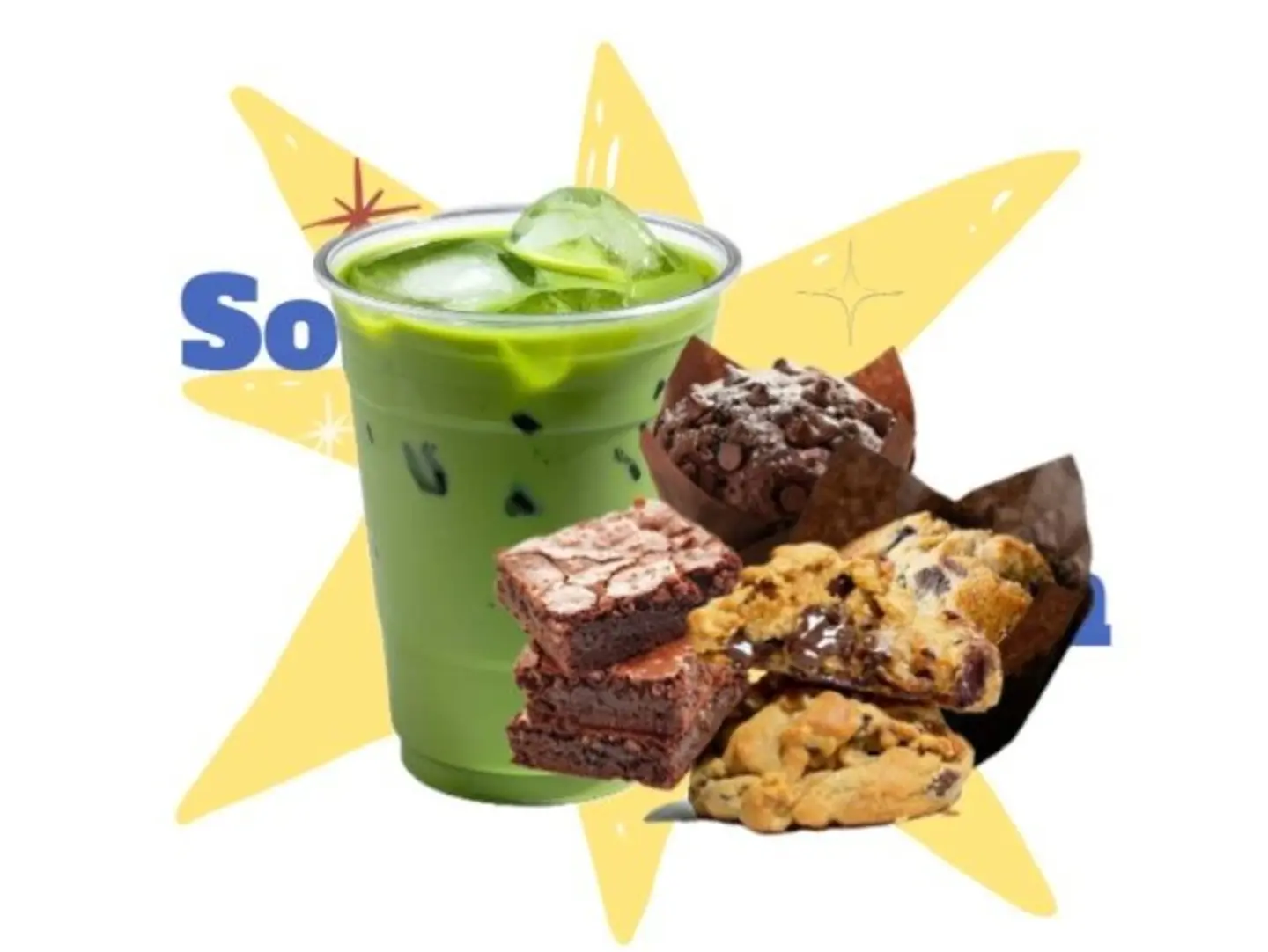 A Matcha Cup Of Your Choice With A Dessert Of Your Choice