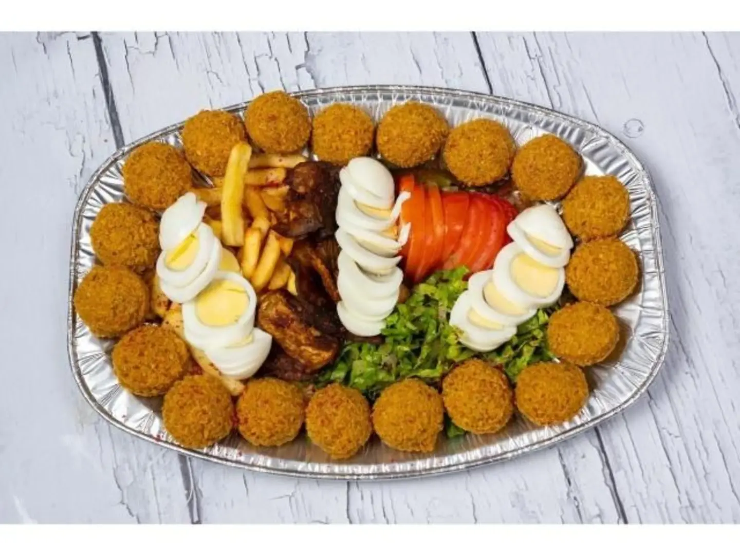 صحن فلافل مشكل كبير