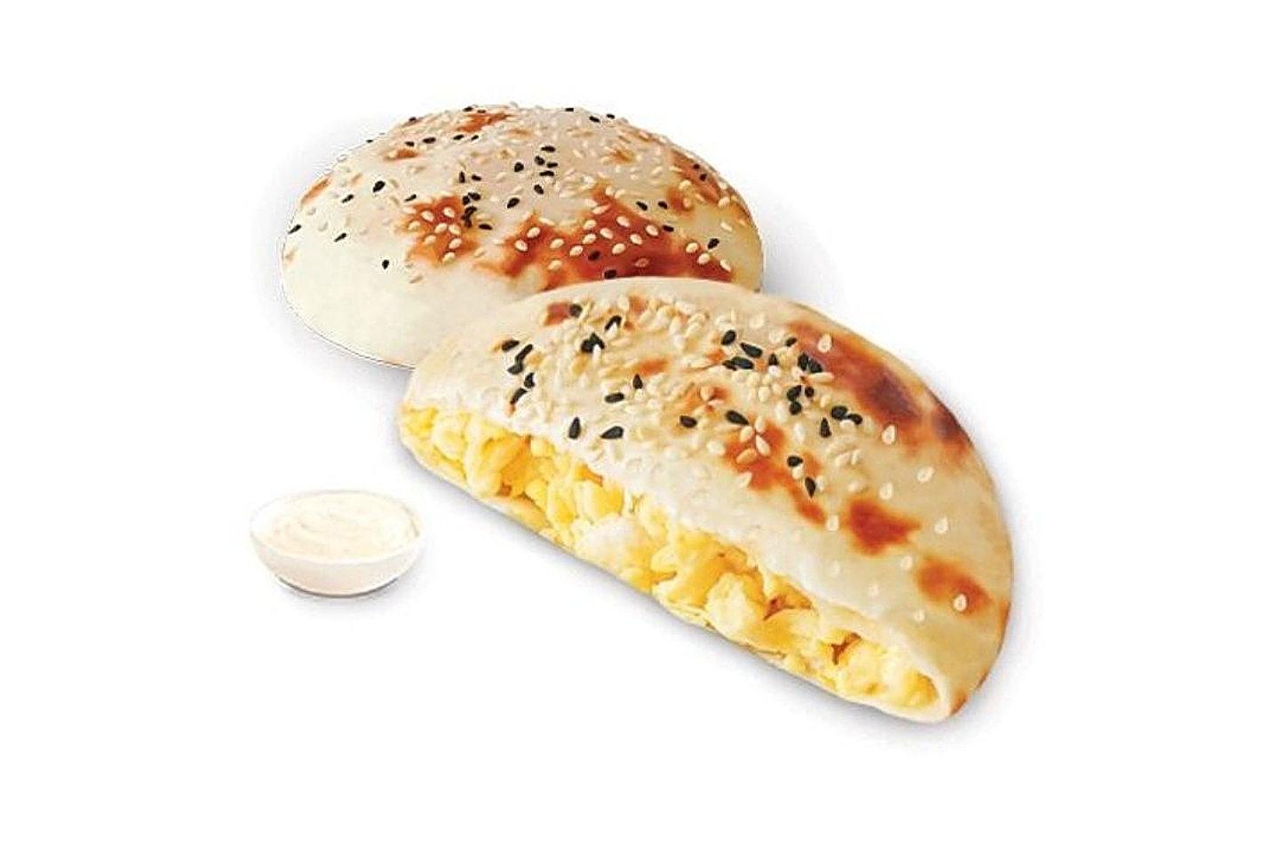 فطيرة ساندوتش البيض المقلي المخفوق بالجبن