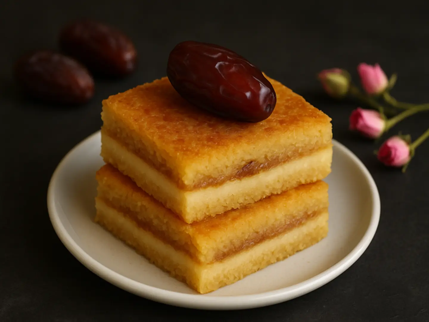 Basbousa With Dates - 1/4 Kilo