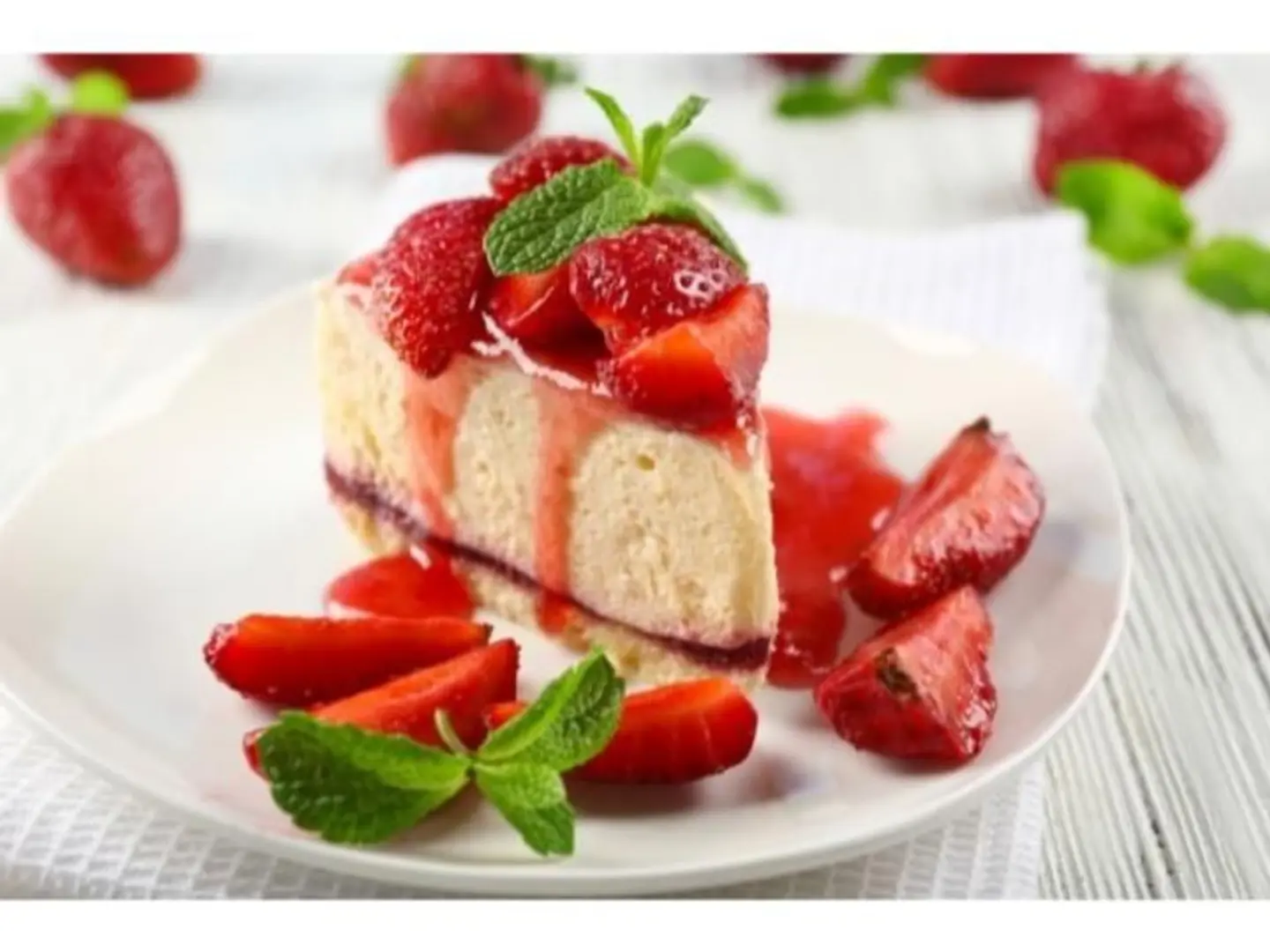 تشيز كيك جوز الهند و الفراولة