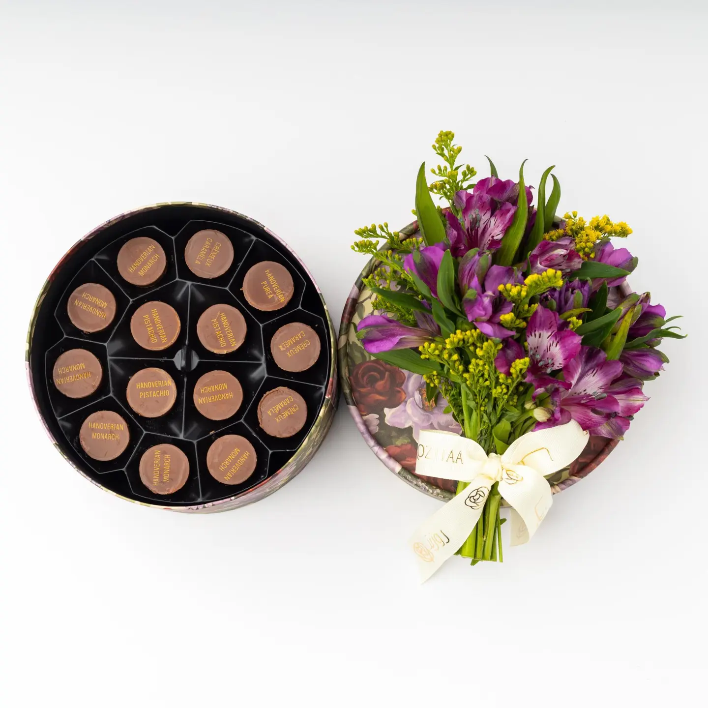 بوكيه فلاور أزهار البنفسج - ورد روزيتا