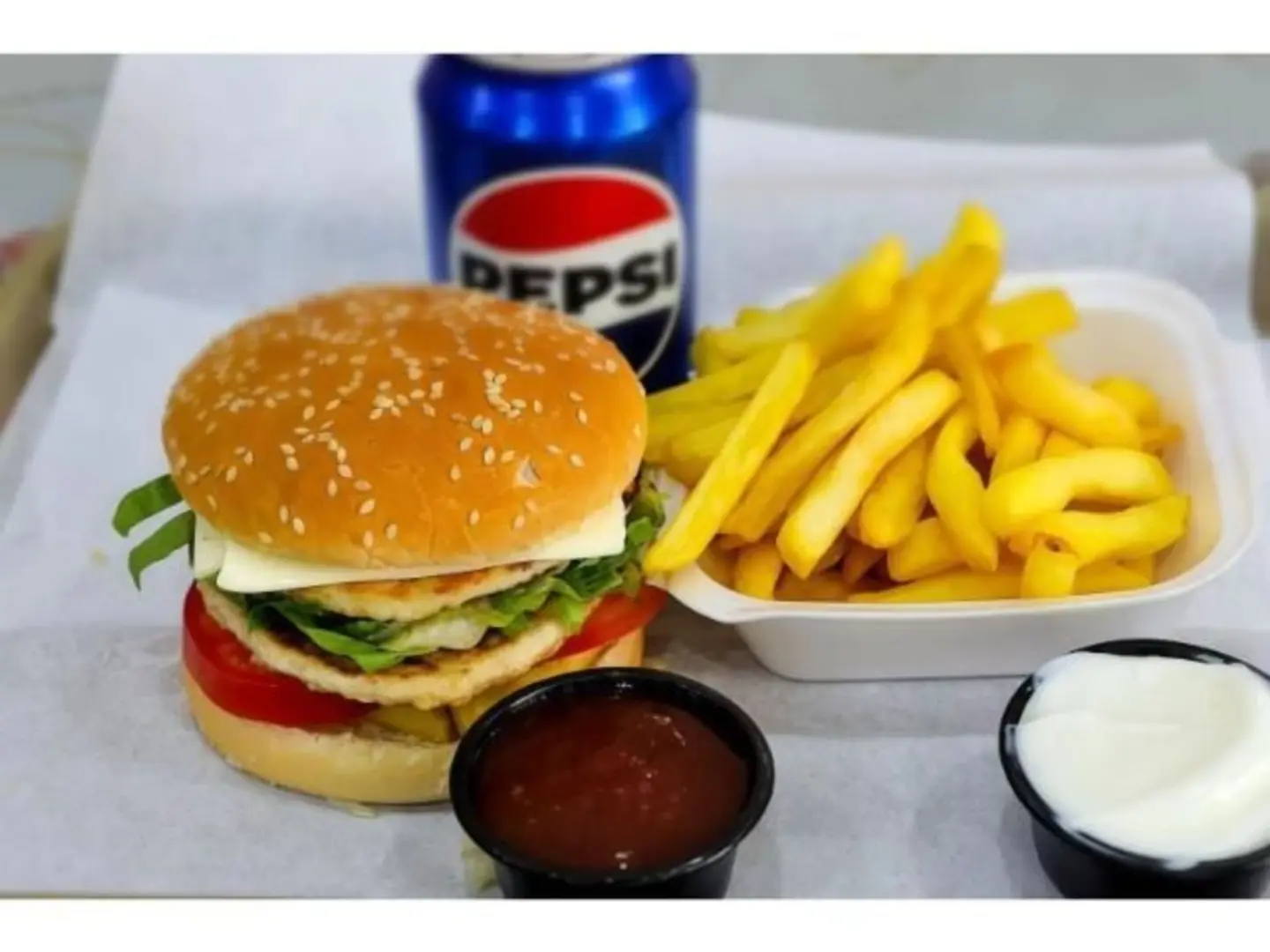 Double Chicken Burger Meal