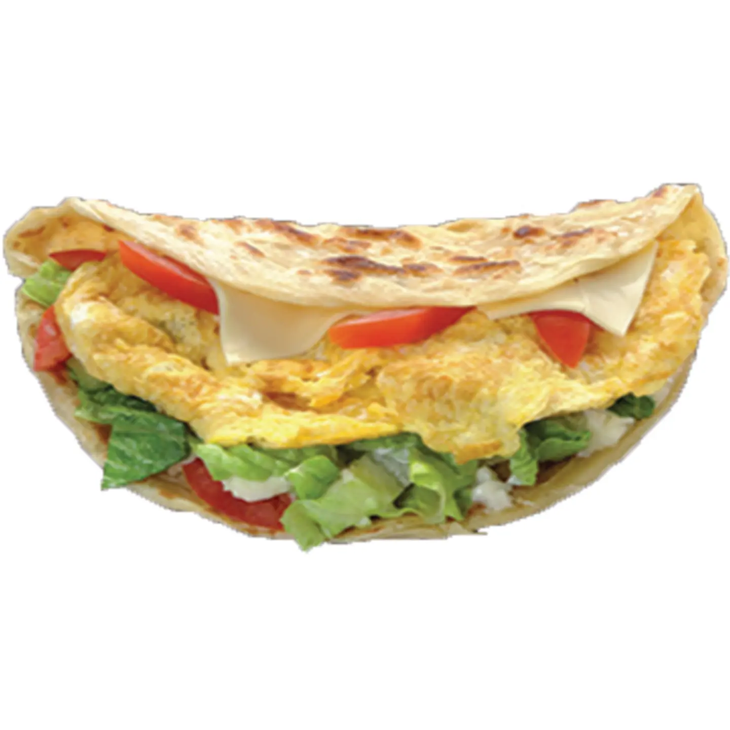 Egg Omelette And Cheese Paratha