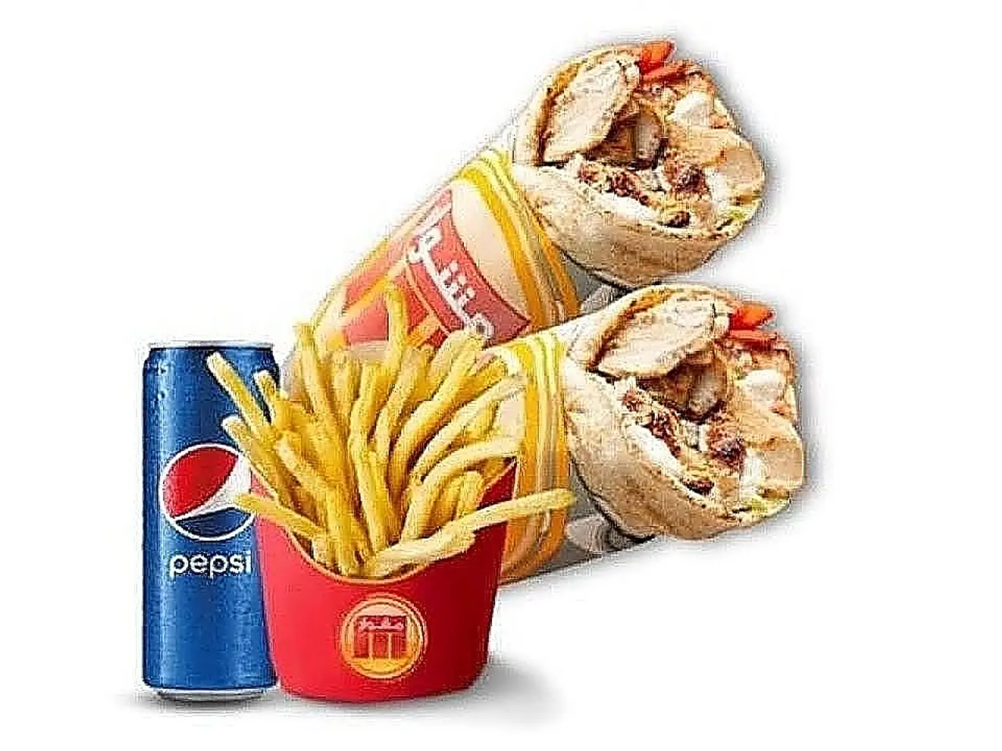 2 Chicken Shawarma Small Sandwiches + Fries + Pepsi