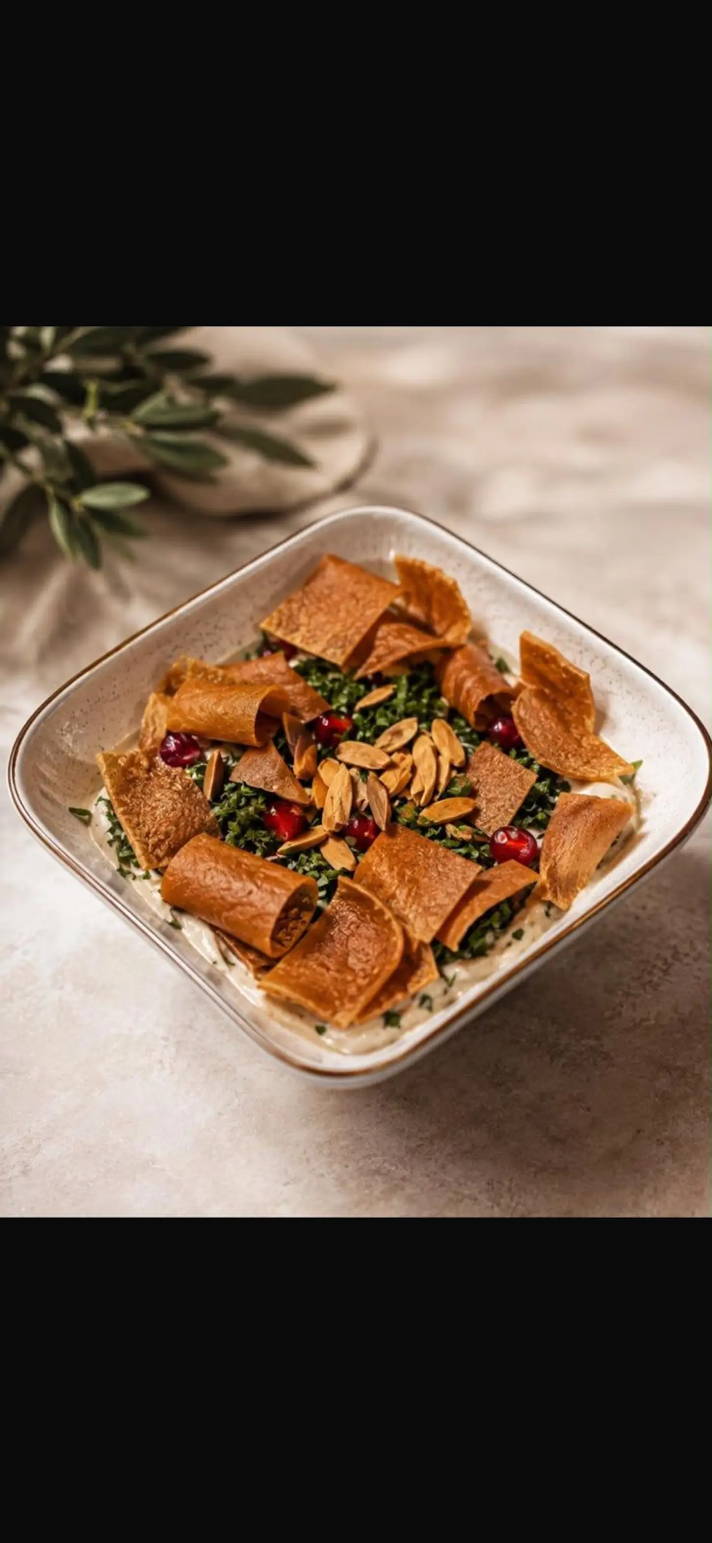 Grape Leaves Fatteh