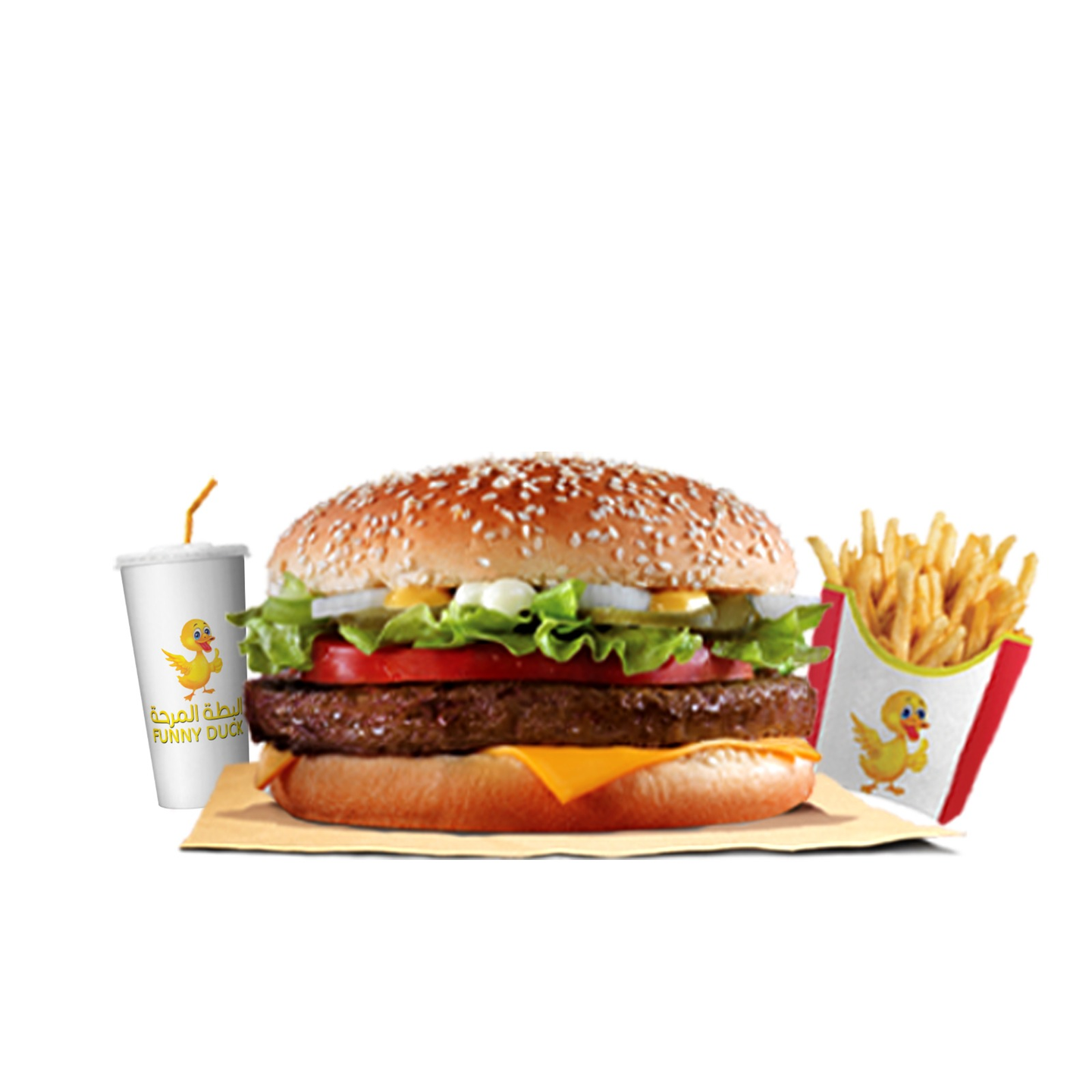 وجبة برجر لحم