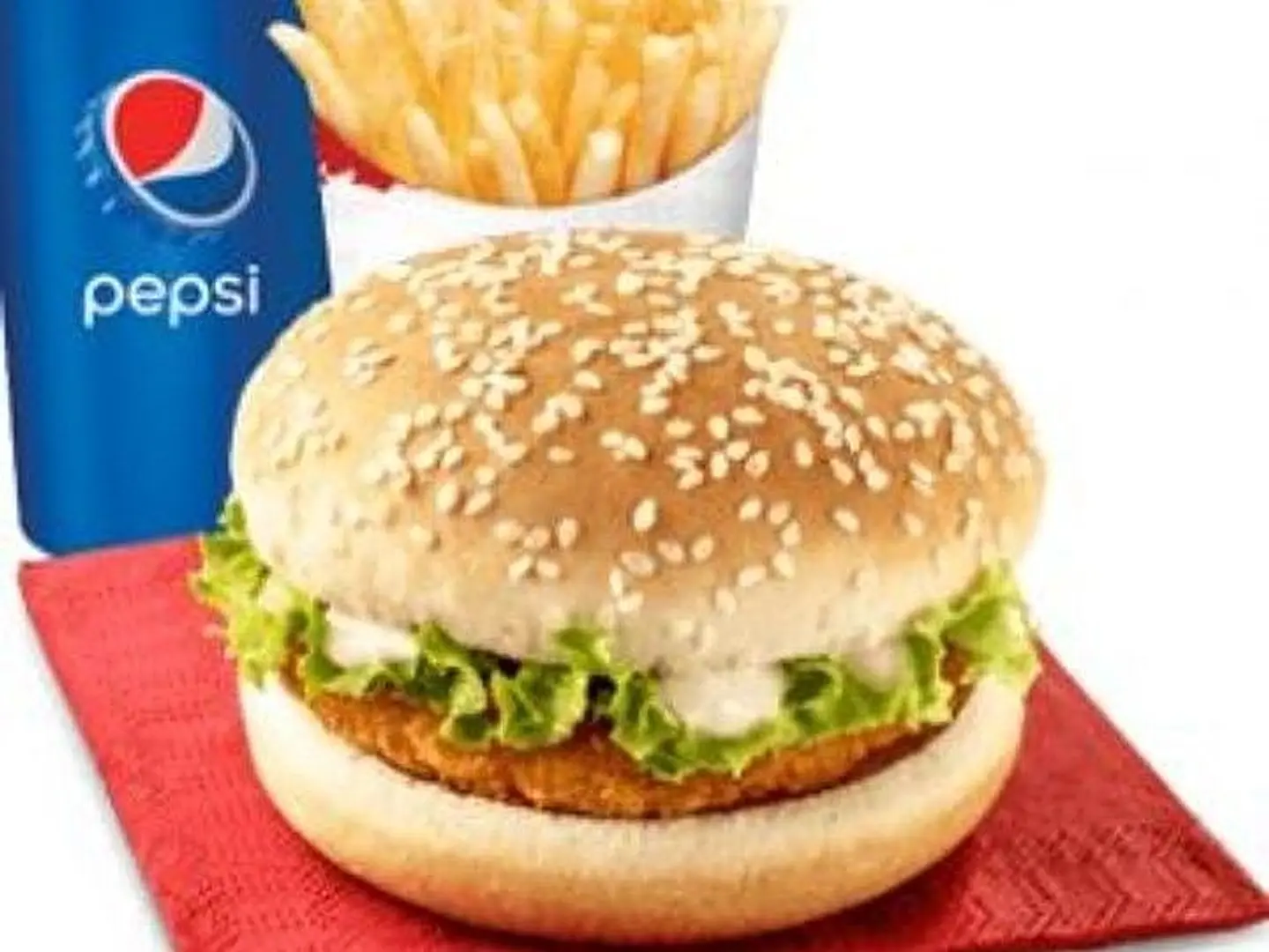 Chicken Burger Meal No Cheese