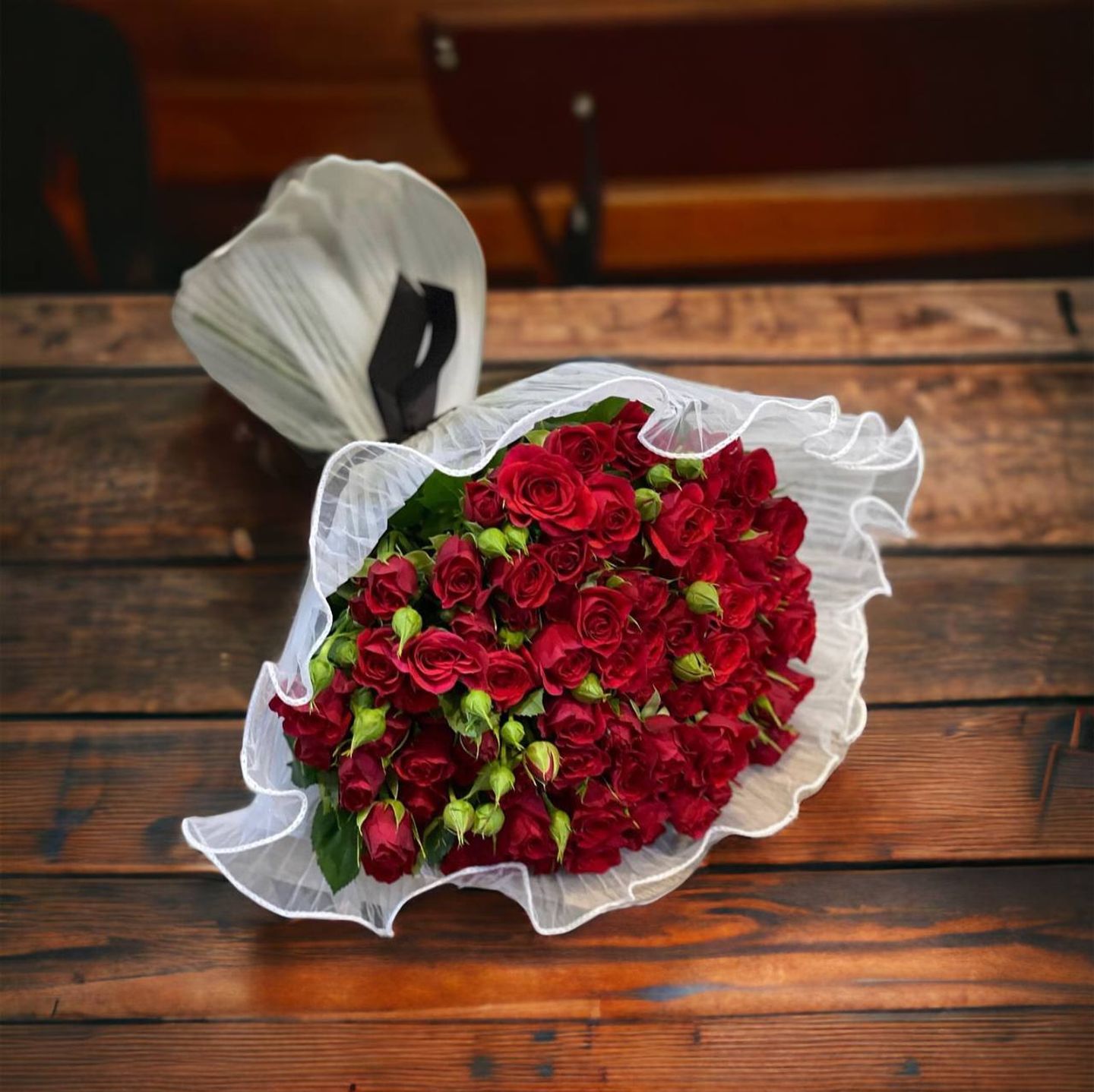 باقة ورد بيبي روز أحمر