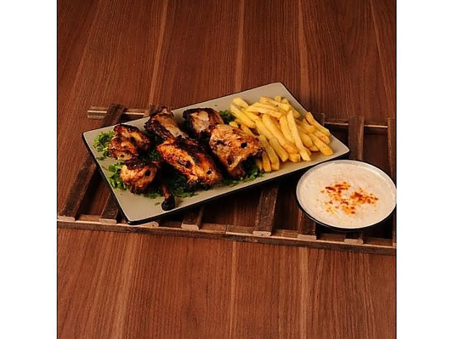 Half Chicken Shish Grilled Over Charcoal