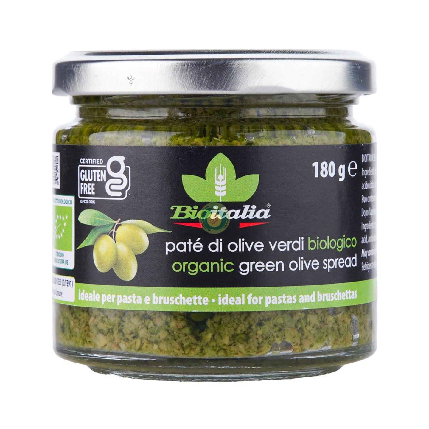 Organic Green Olives 180g