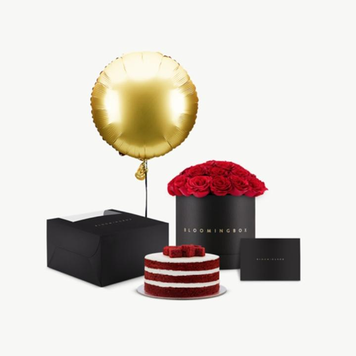 Roses And Red Velvet Cake Bundle