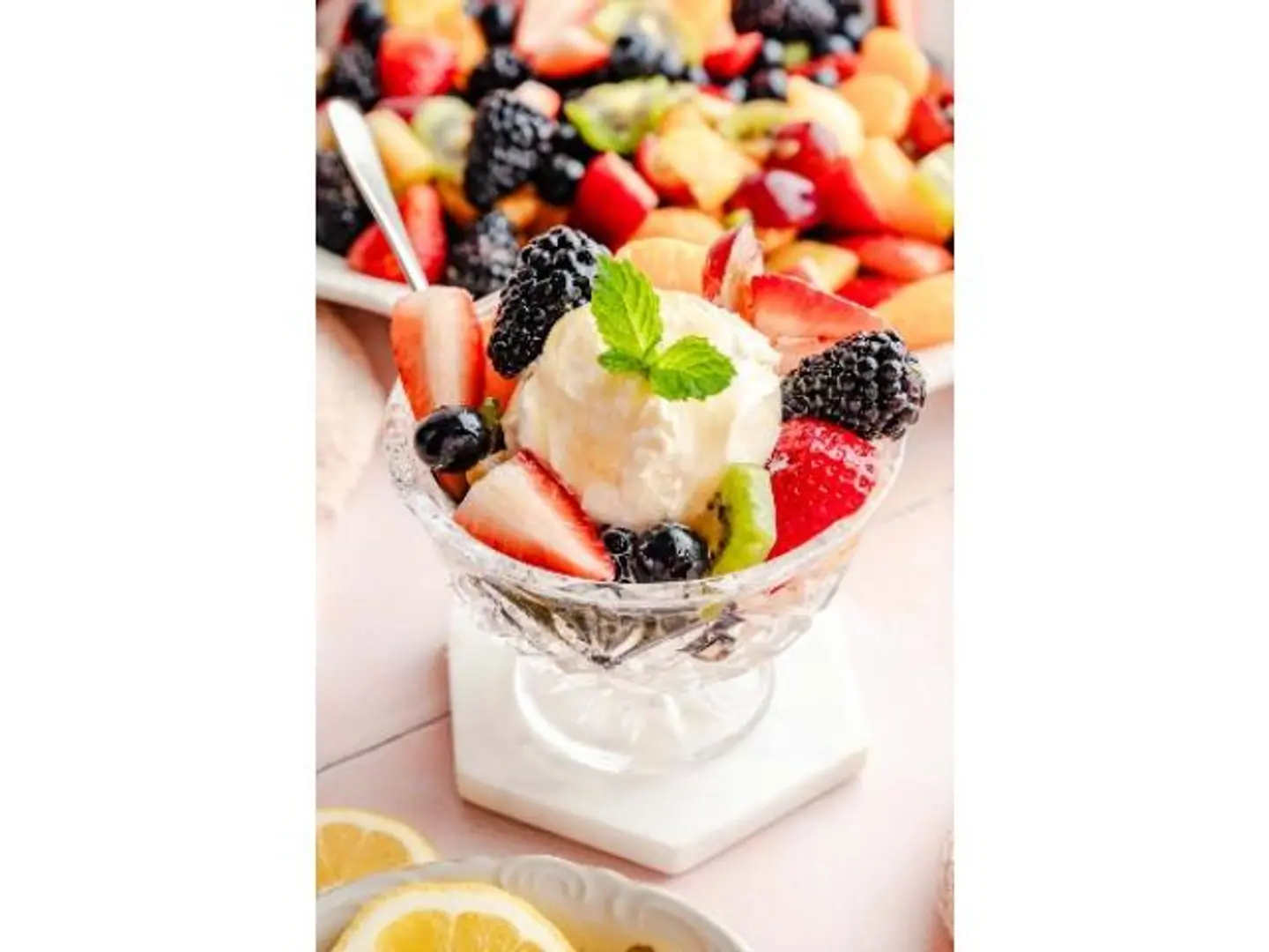 Fruit Salad With Ice Cream