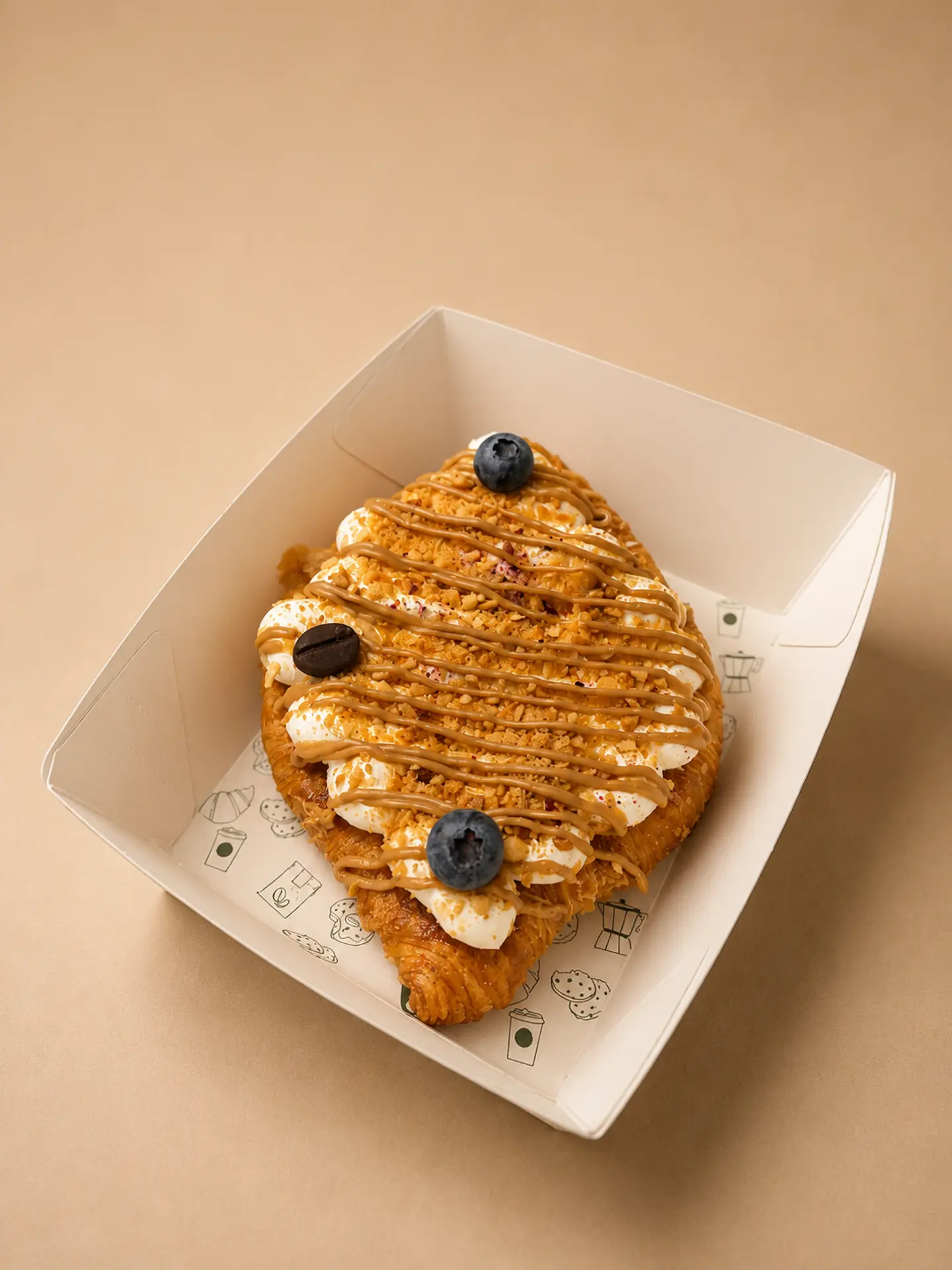 Flat Croissant Salted Caramel