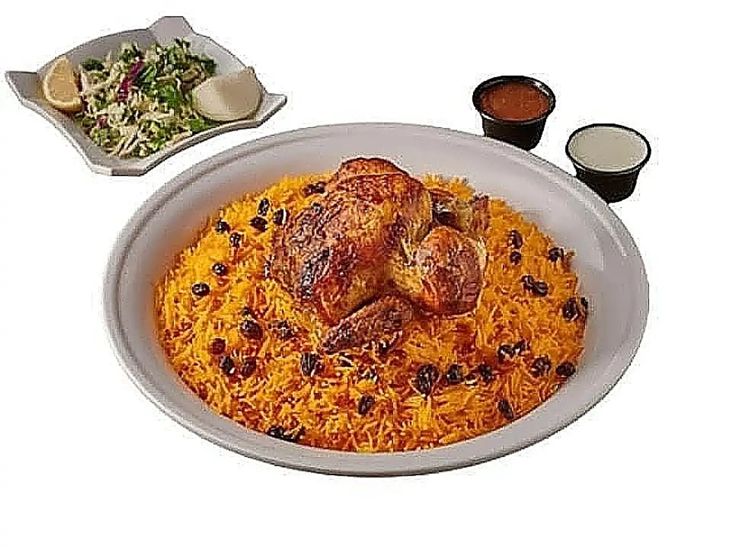 Half A Spicy Grilled Chicken With Rice