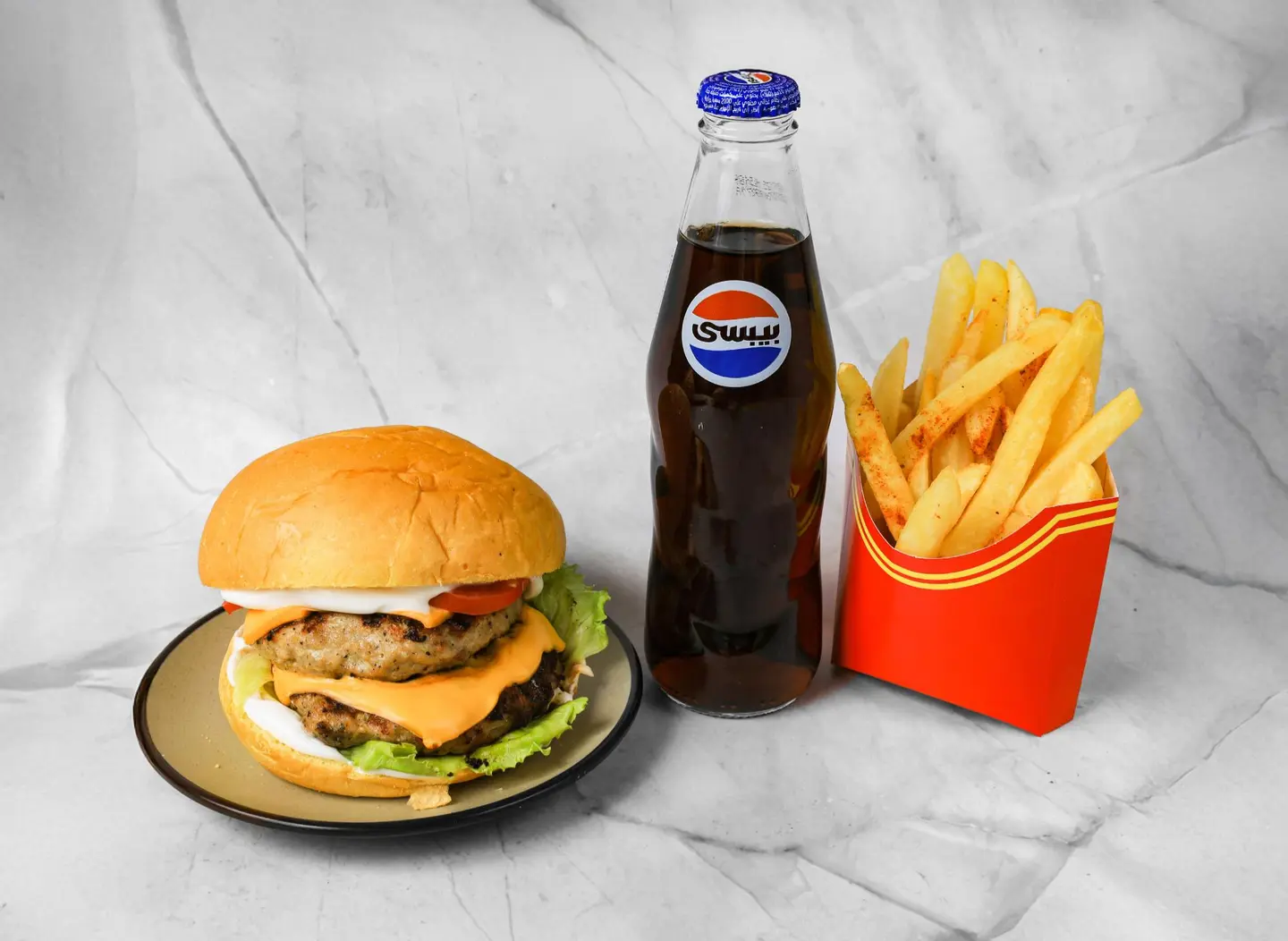 Double Chicken Burger Meal