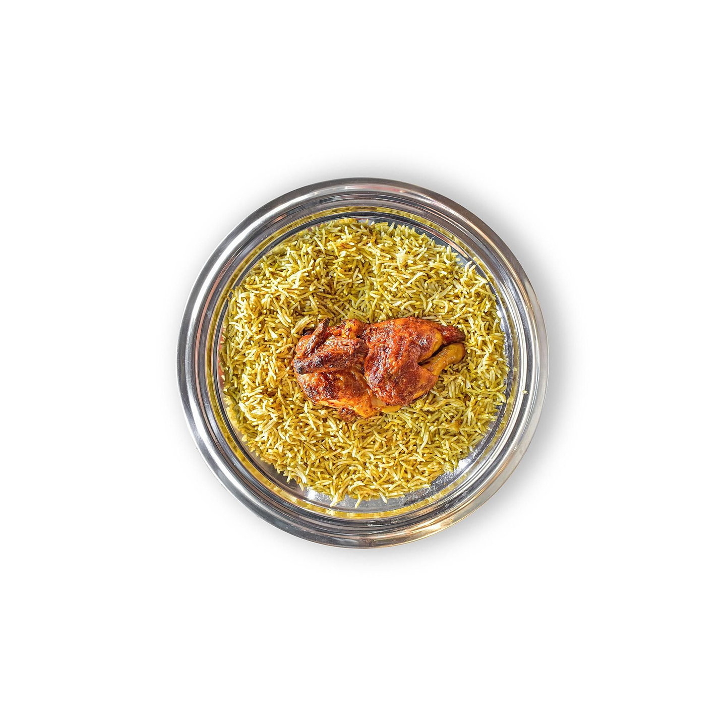 نص حبة دجاج شواية مع أرز مبهر