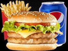 وجبة برجر دجاج دبل