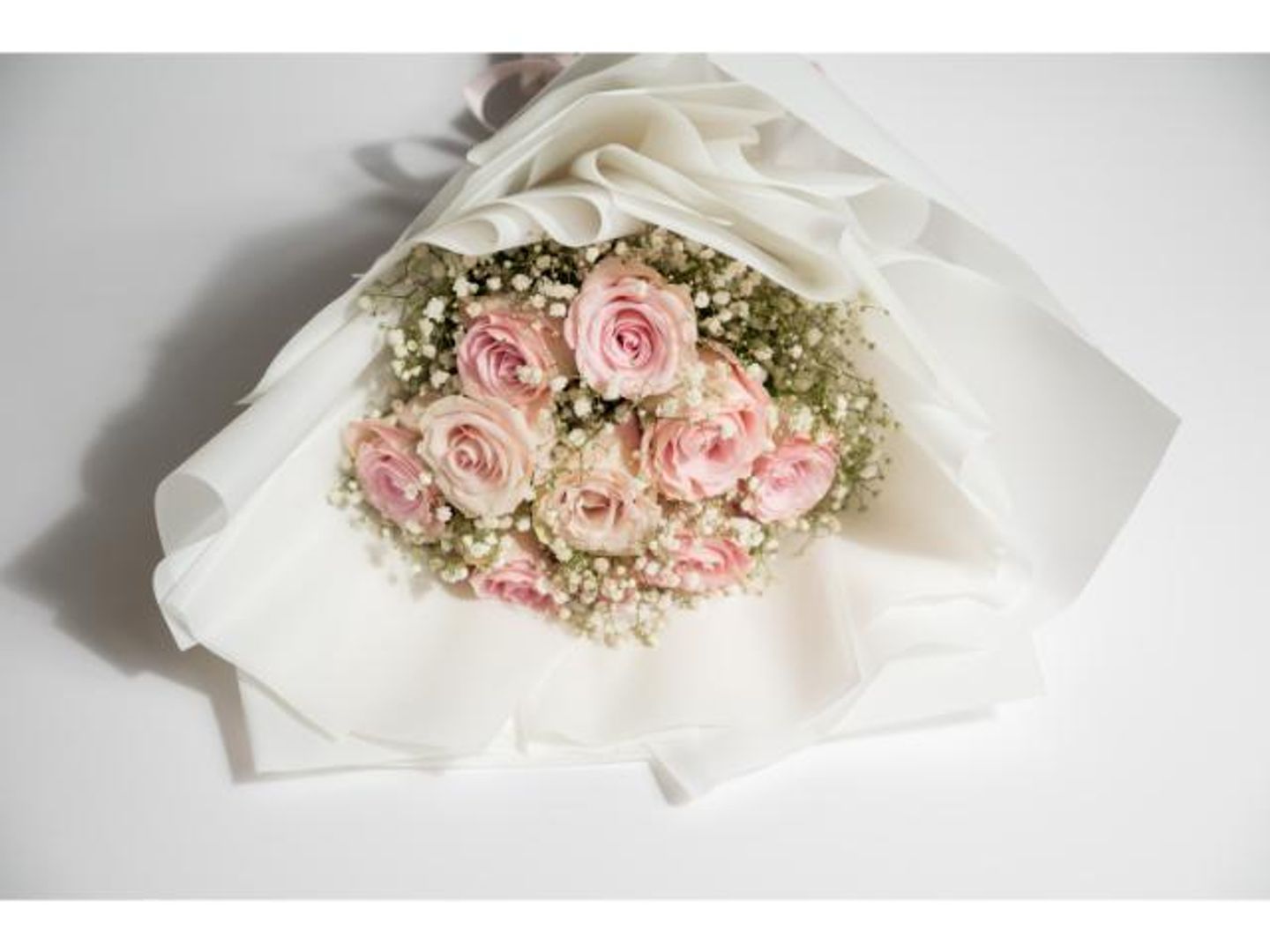 Rose And Pink Gypsum Bouquet