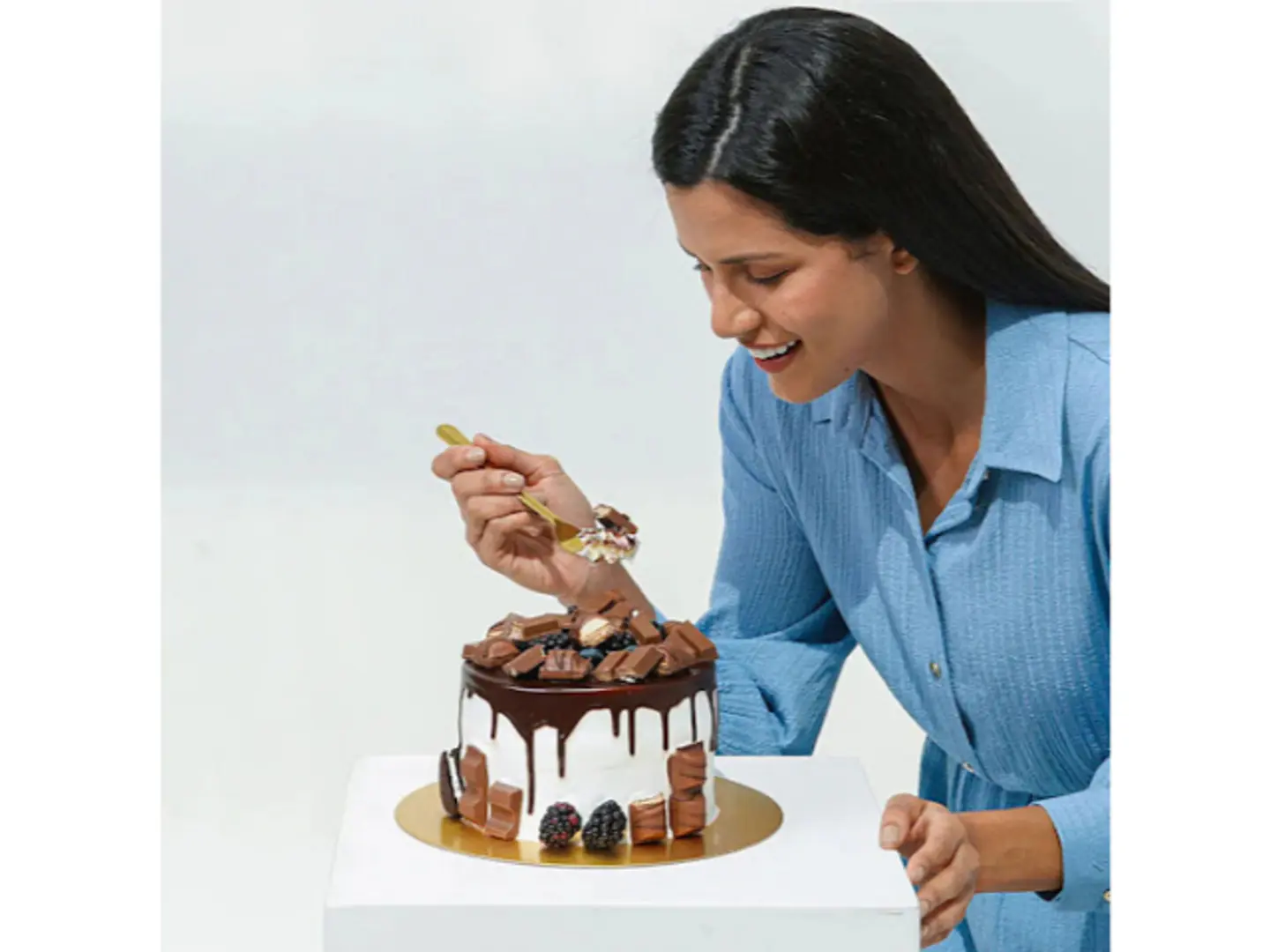 كعكة الشوكولاتة والفانيليا اللذيذة