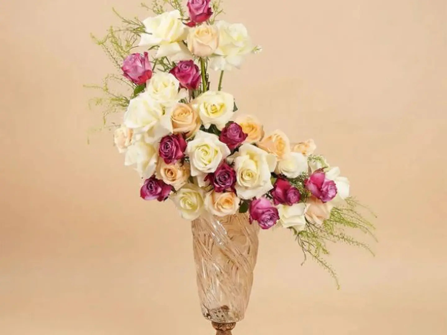 A Vase Of Roses Beautiful Colors