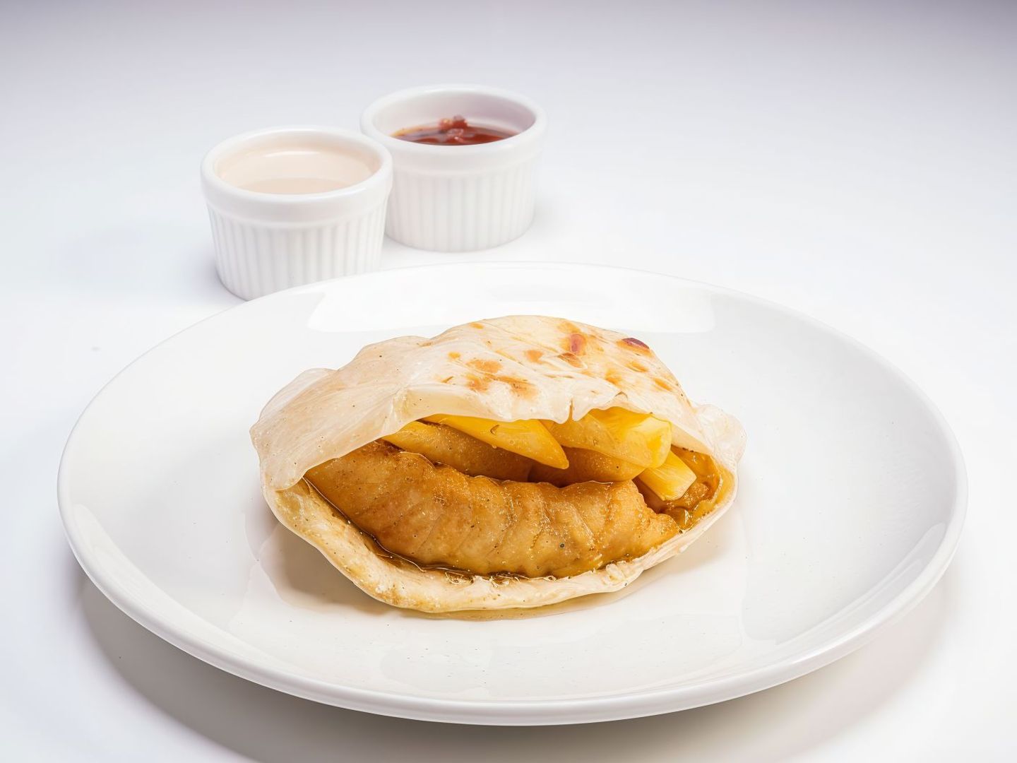 Fried Fish Fillet Pita Bread