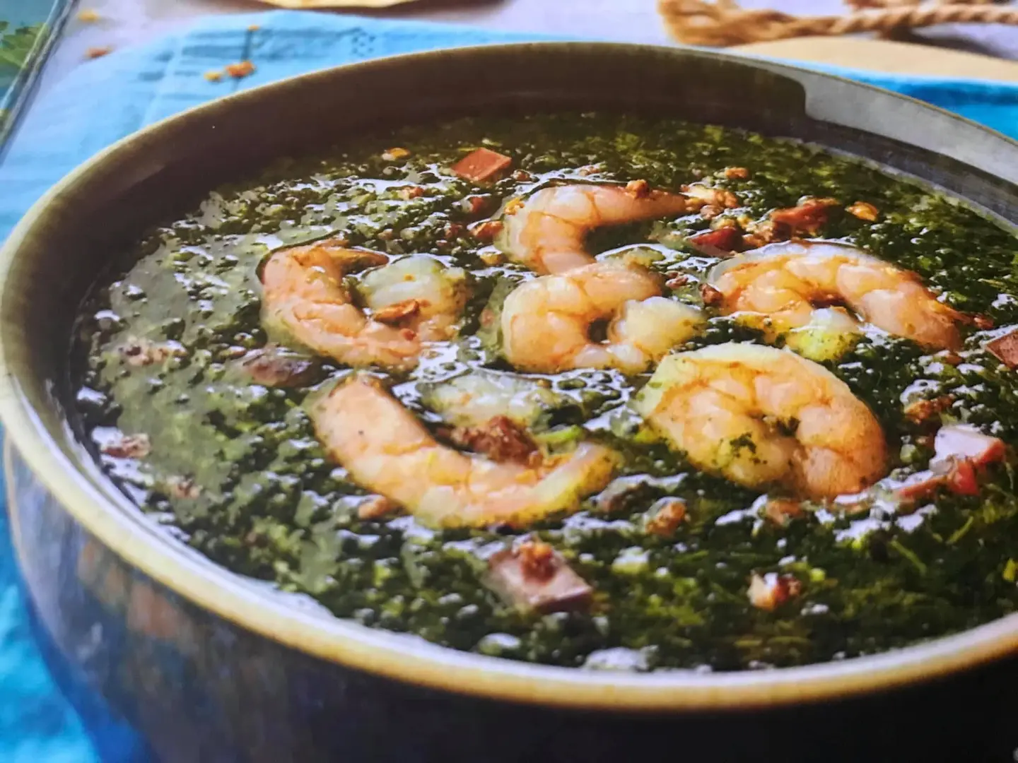 Green Soup With Shrimp
