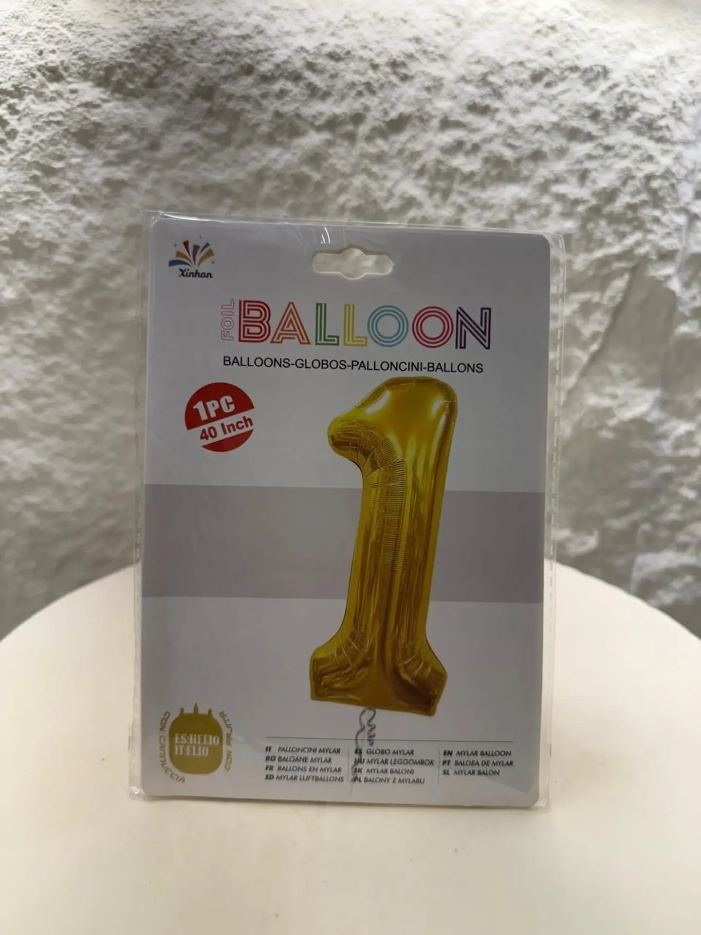 Gold Numbers Balloon