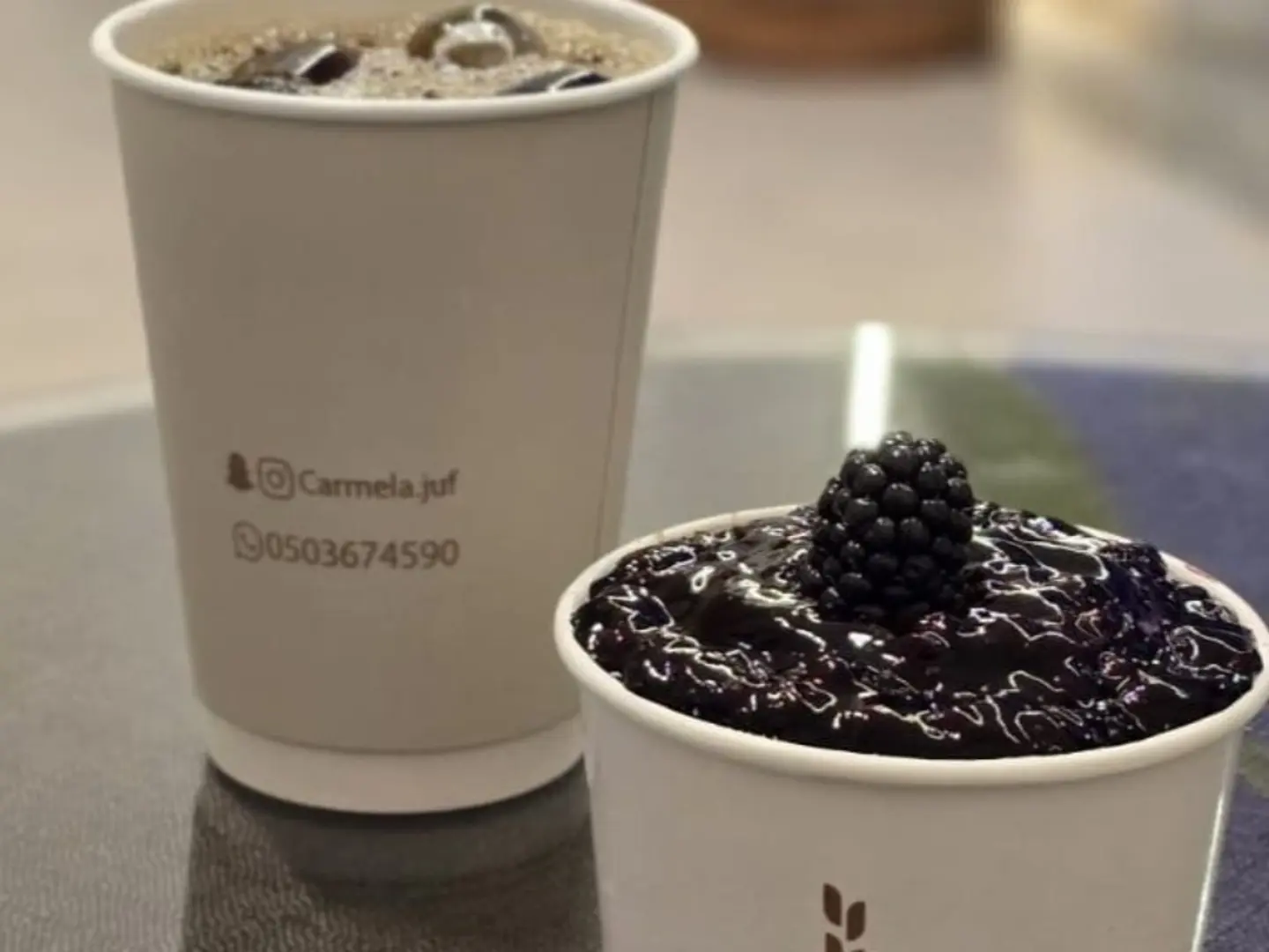 Blueberry Cheesecake With Coffee