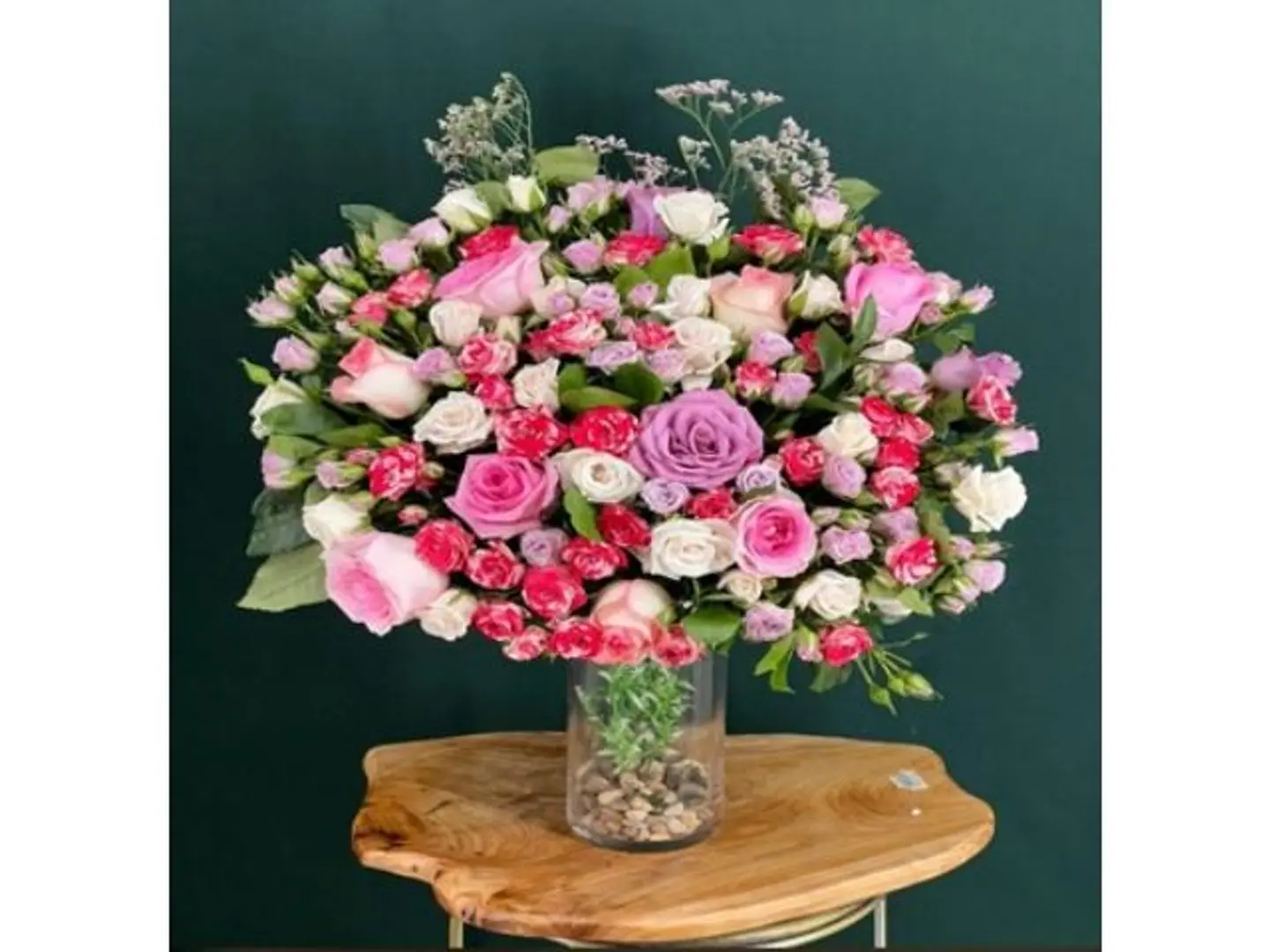 Mixed Baby Rose Vase