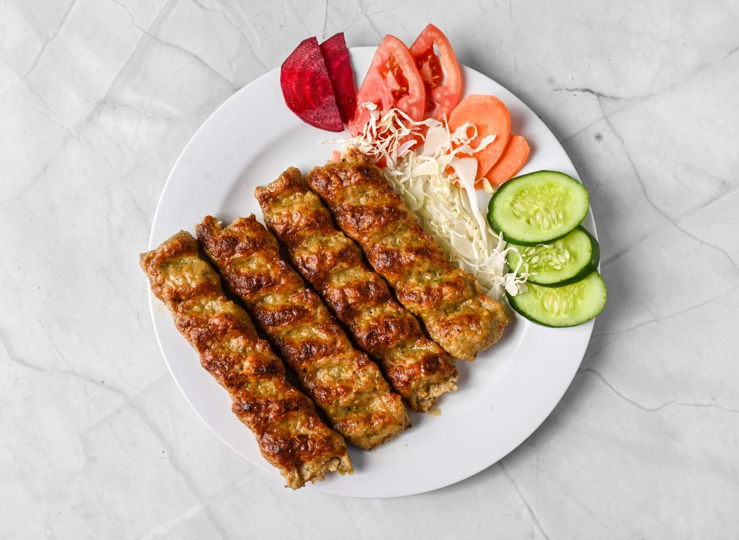Chicken Kebab Reshmi With Hot Sauce
