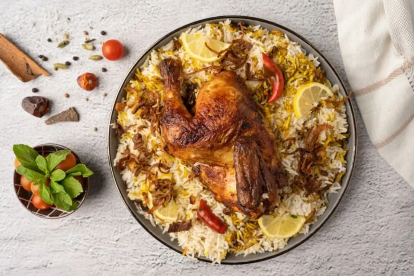 دجاجه شوايه مع الرز - ربع حبة