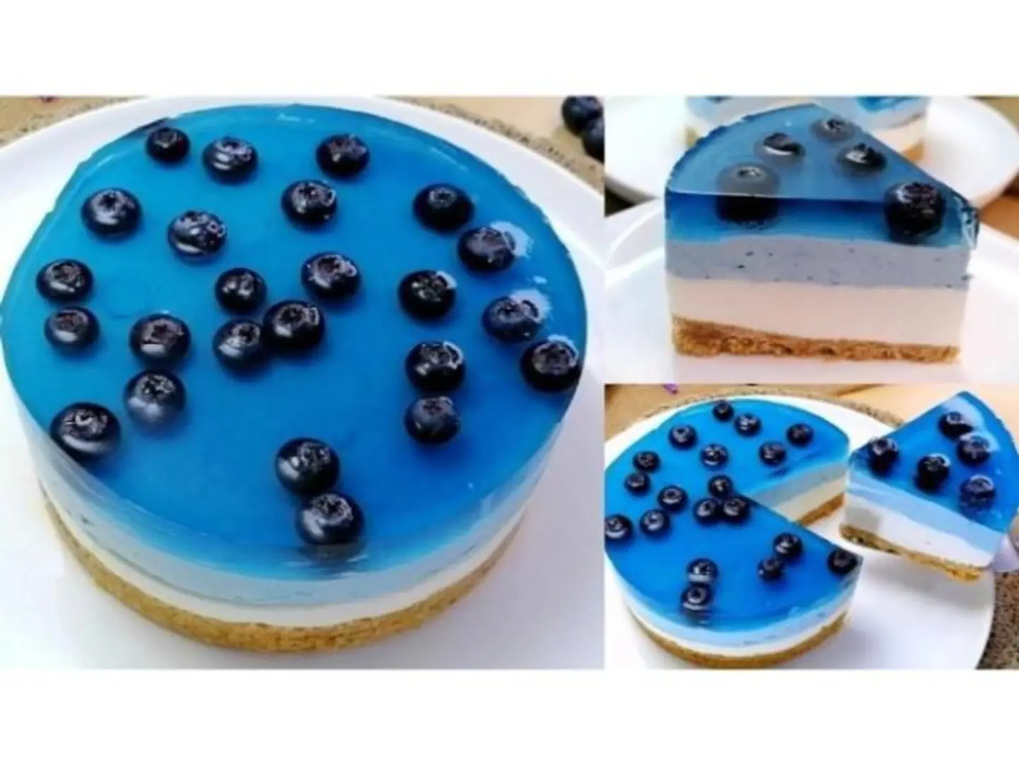 تشيز كيك توت أزرق