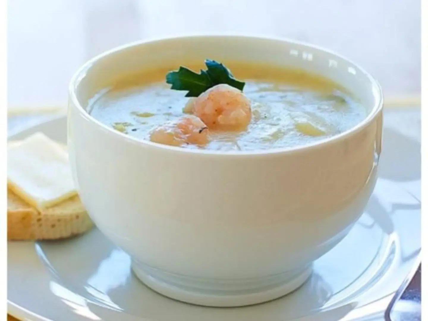 شوربة روبيان بالكريمة
