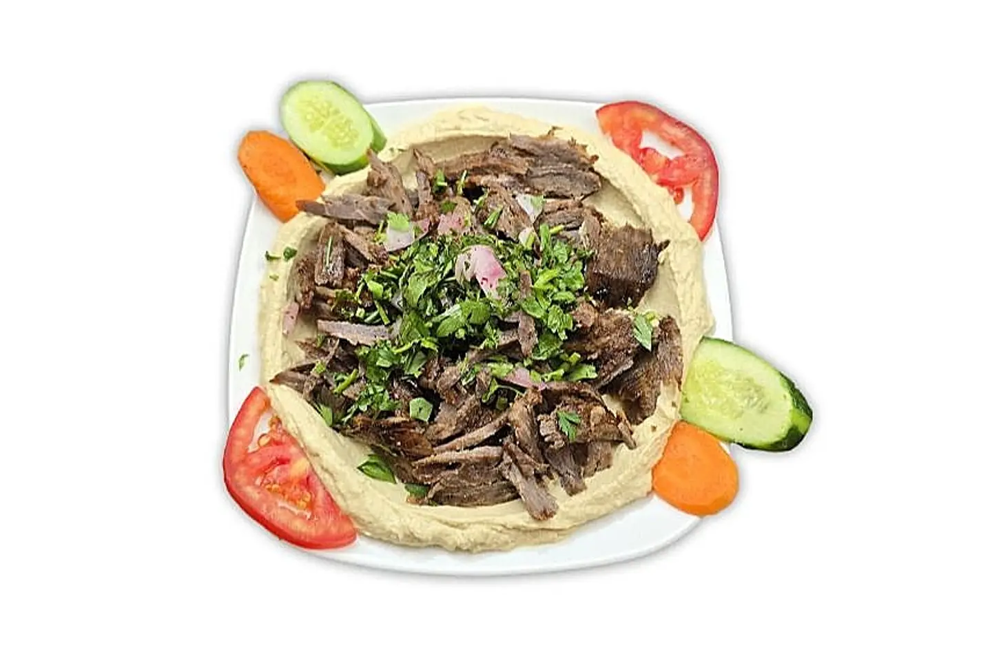 Hummus With Meat Shawarma