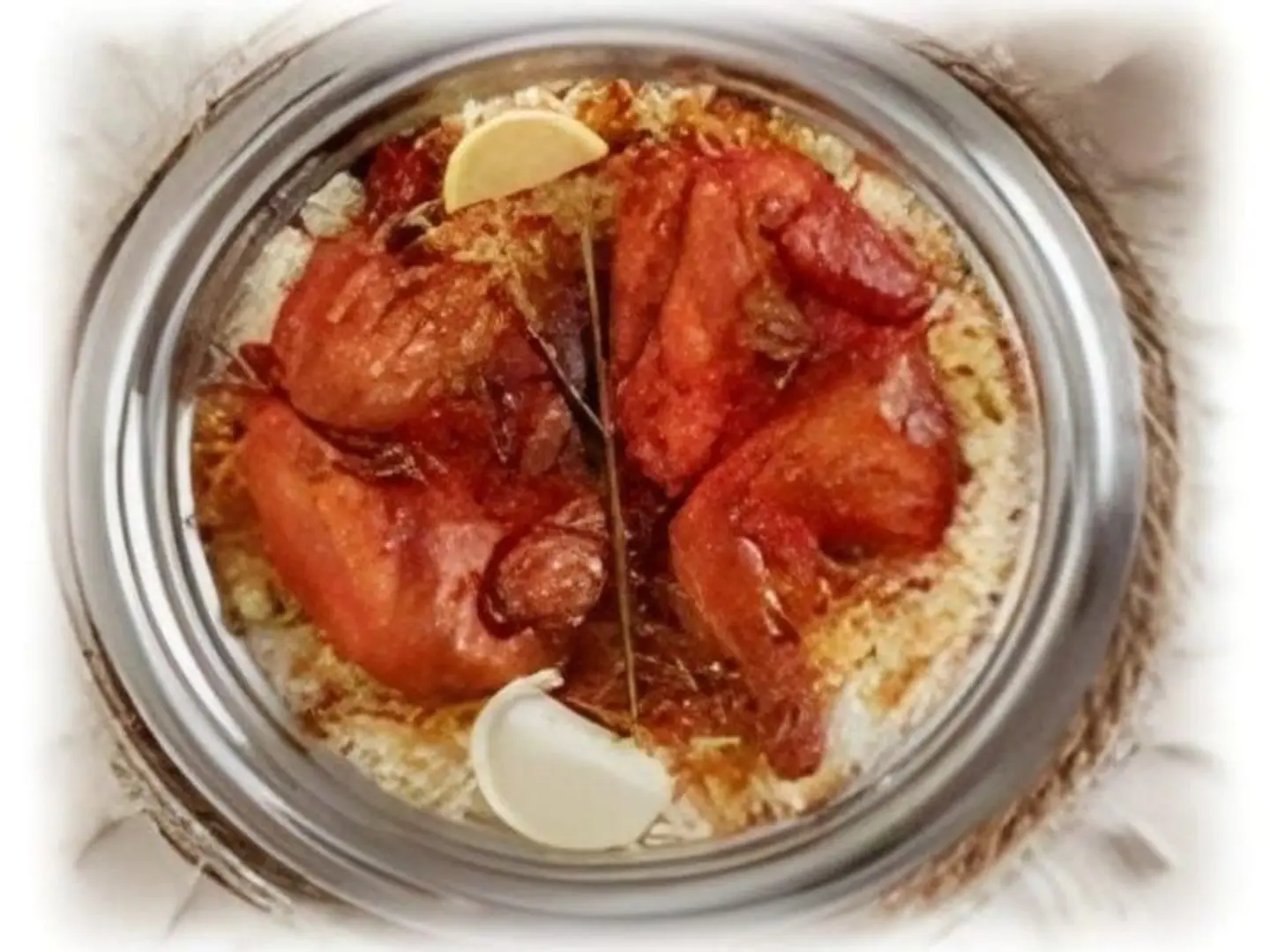 حبة دجاج حنيذ مع الأرز