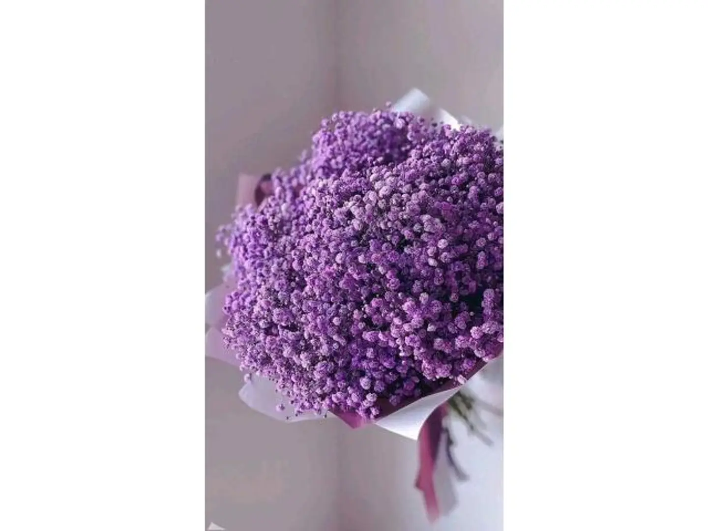 Purple Gypsophila Bouquet