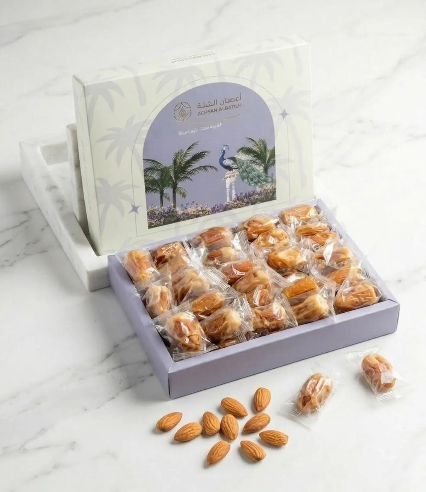 Packaged Almond Stuffed Saqai Dates