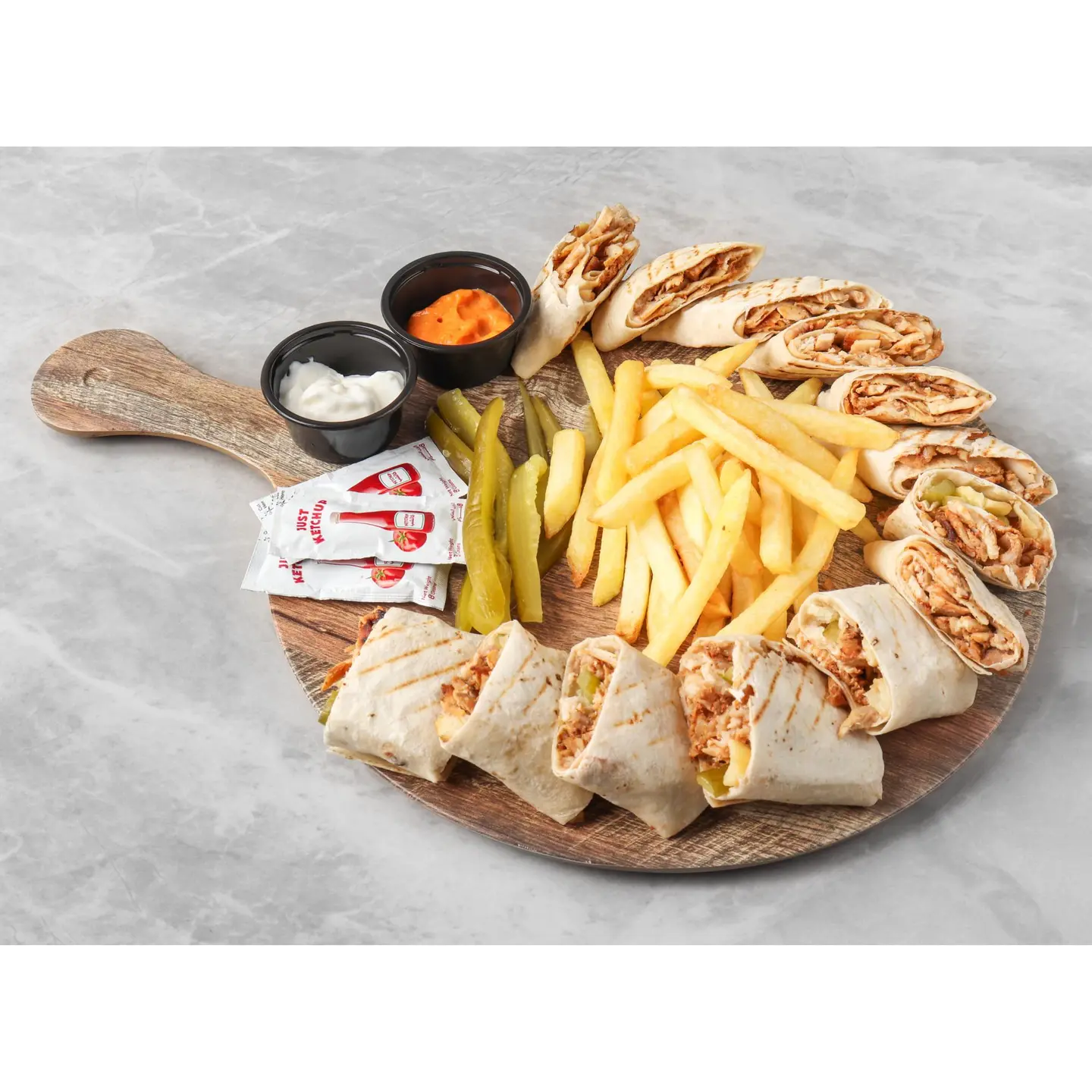 صحن شاورما عربي دبل